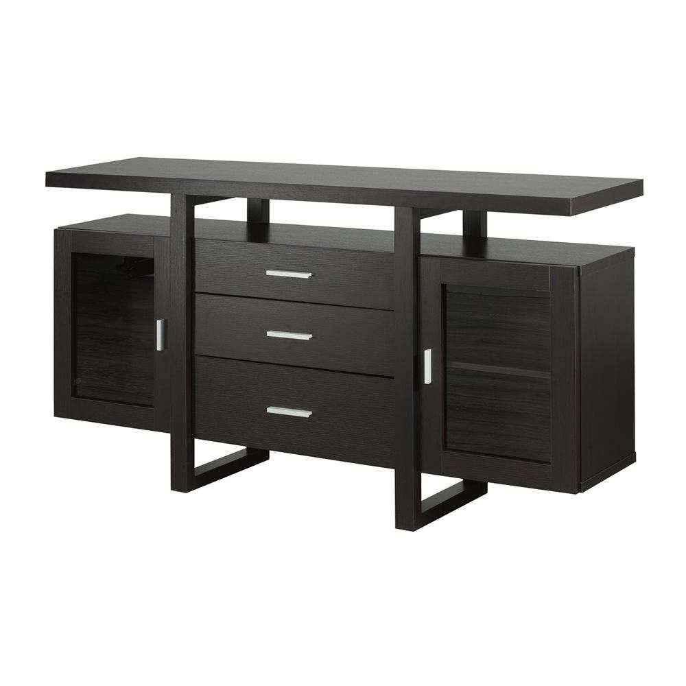 Sideboards. Inspiring Small Buffet Server Sideboard: Small Buffet In Small Black Sideboards (Photo 10 of 30)