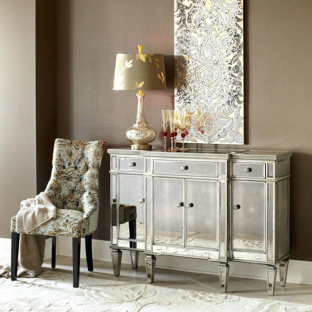 Sideboards. Interesting Mirrored Buffet Server: Mirrored Buffet With Regard To Mirrored Sideboard Furniture (Photo 21 of 30)