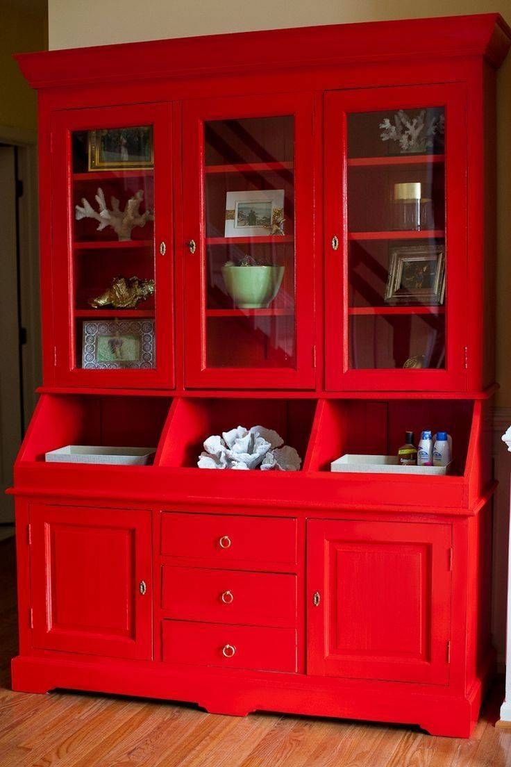 Sideboards: Marvellous Red China Cabinet Red China Hutch, Red In Red Sideboards (Photo 30 of 30)