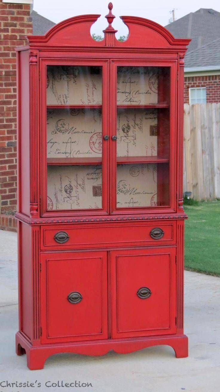 Sideboards: Marvellous Red China Cabinet Red China Hutch, Red Regarding Red Sideboards (Photo 26 of 30)