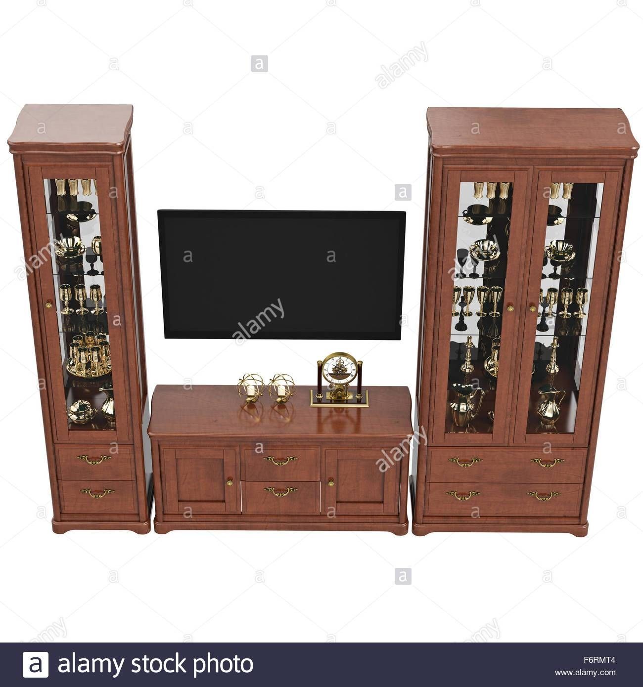 Sideboards With Tv And Dresser, Top View Stock Photo, Royalty Free In Tv Sideboards (View 30 of 30)