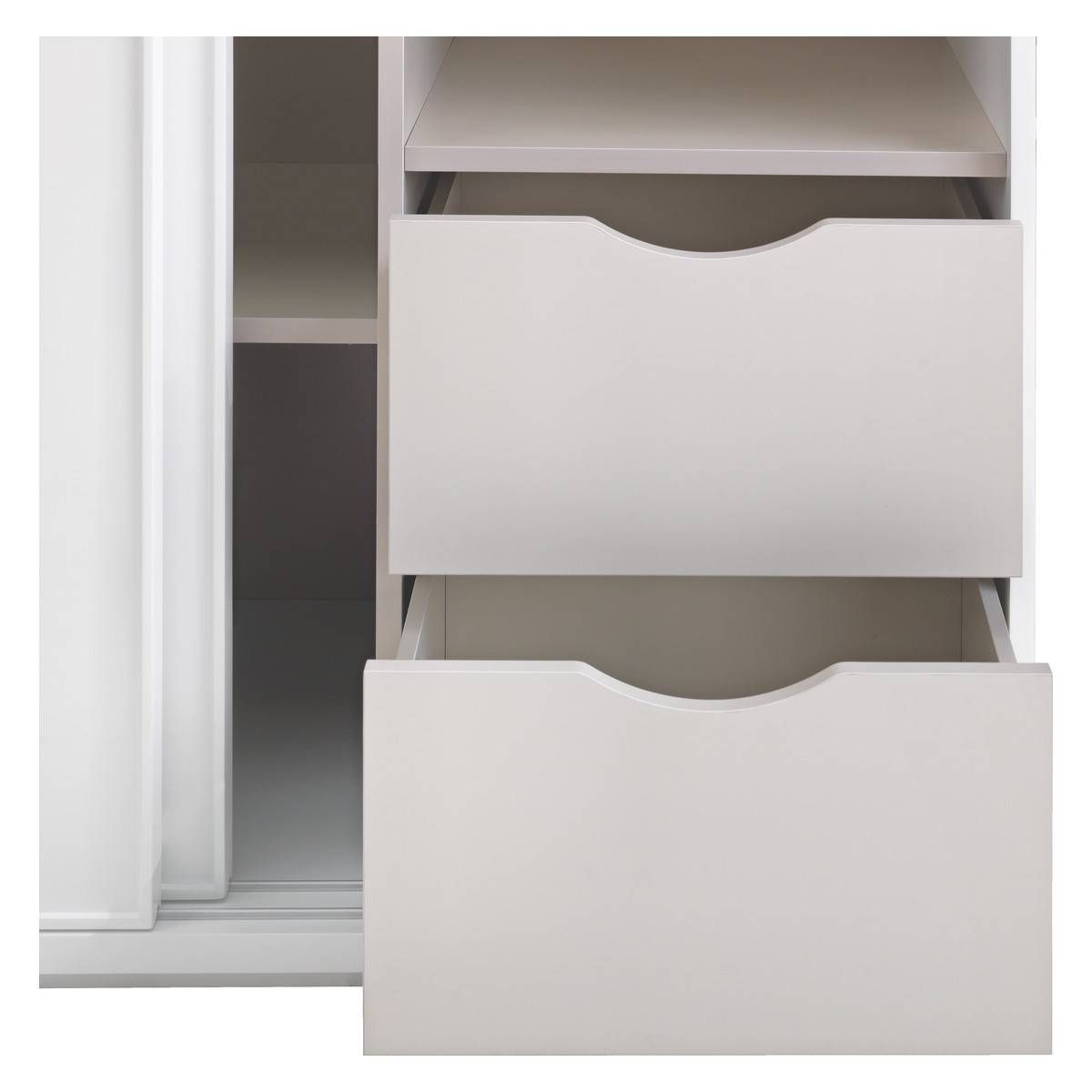 Siena White 2 Door Sliding Wardrobe | Buy Now At Habitat Uk Inside 2 Door Wardrobe With Drawers And Shelves (Photo 30 of 30)
