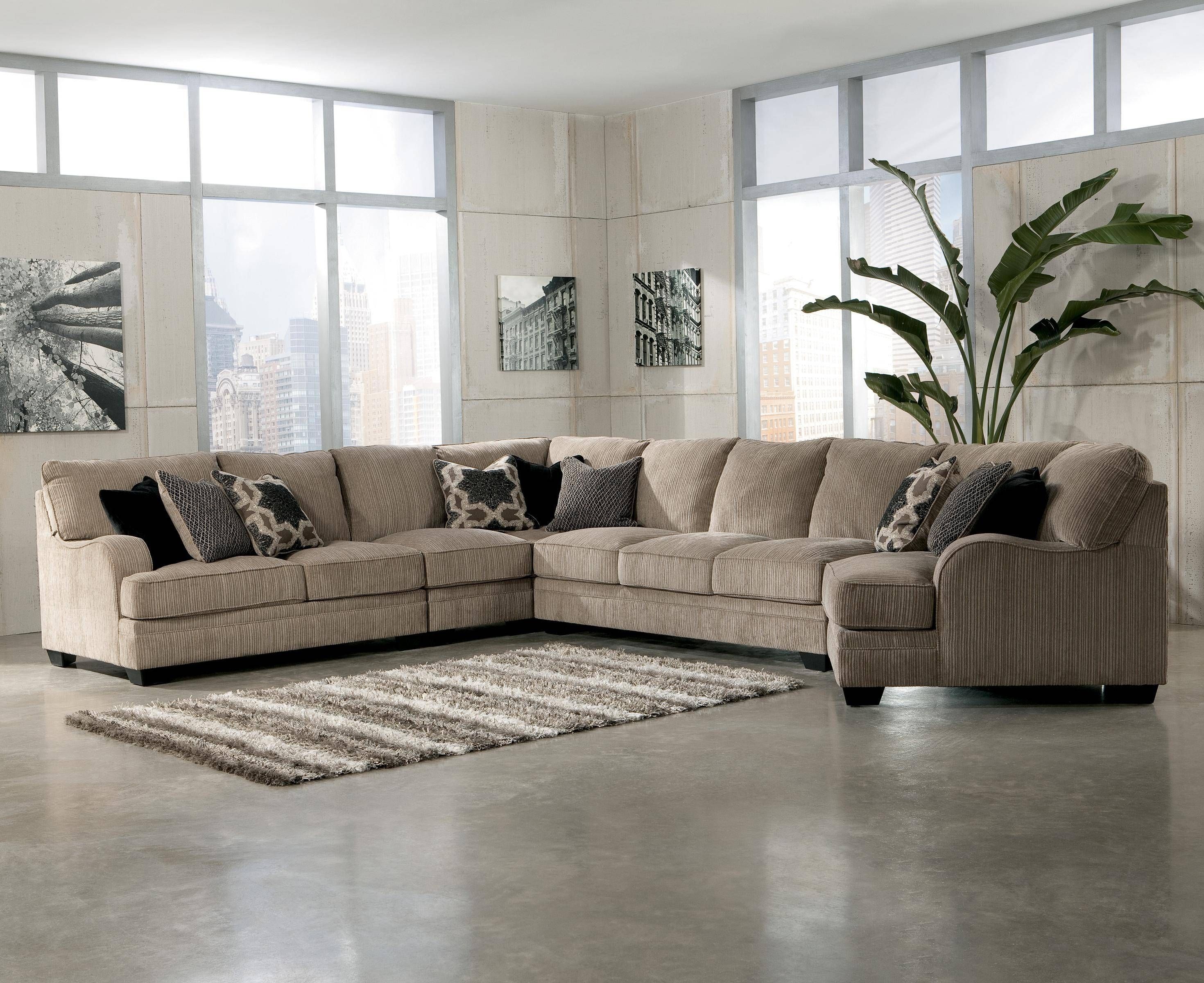 Signature Designashley Katisha – Platinum 5 Piece Sectional Intended For Cuddler Sectional Sofa (View 14 of 30)