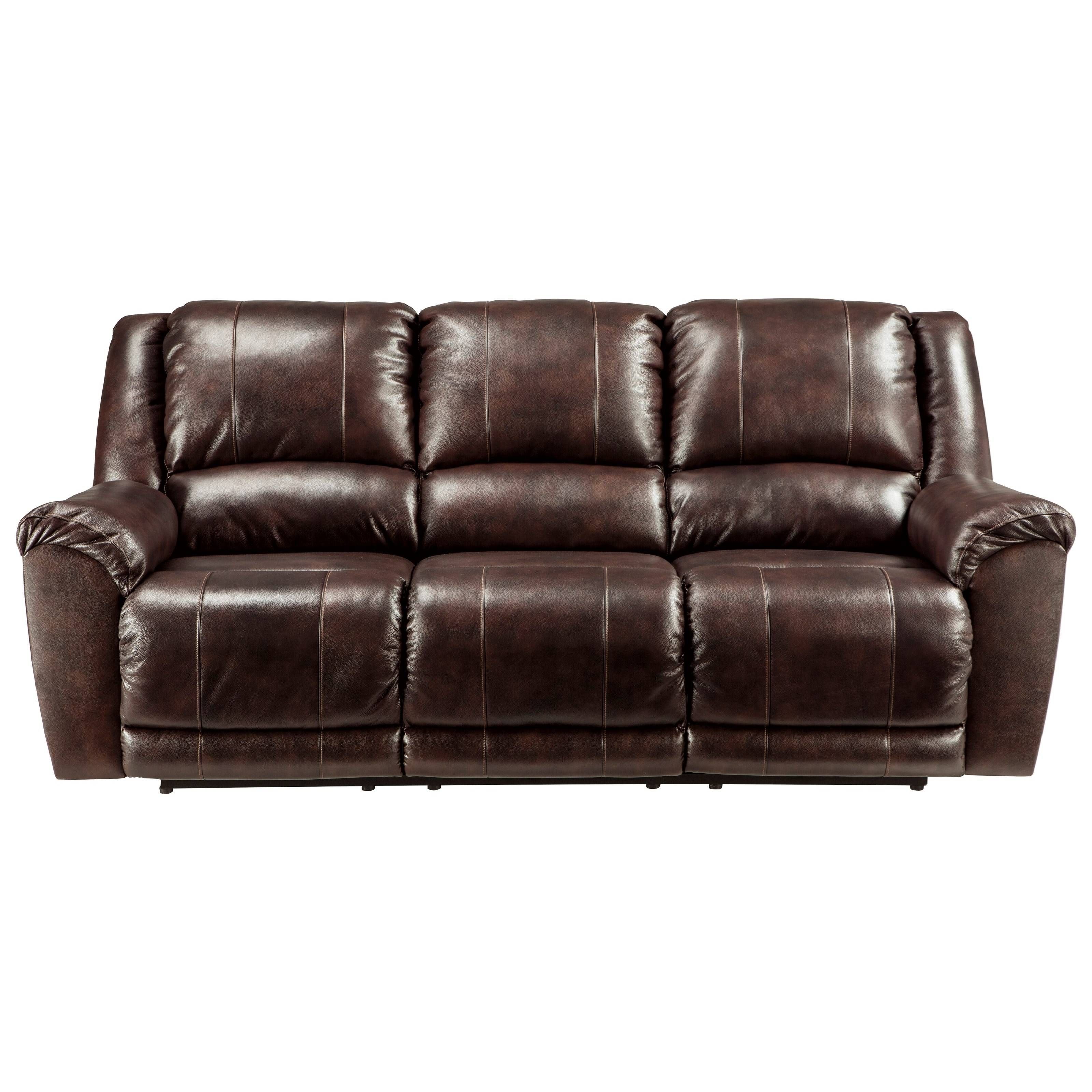 Signature Designashley Yancy Leather Match Reclining Sofa In Recliner Sofa Chairs (View 15 of 30)