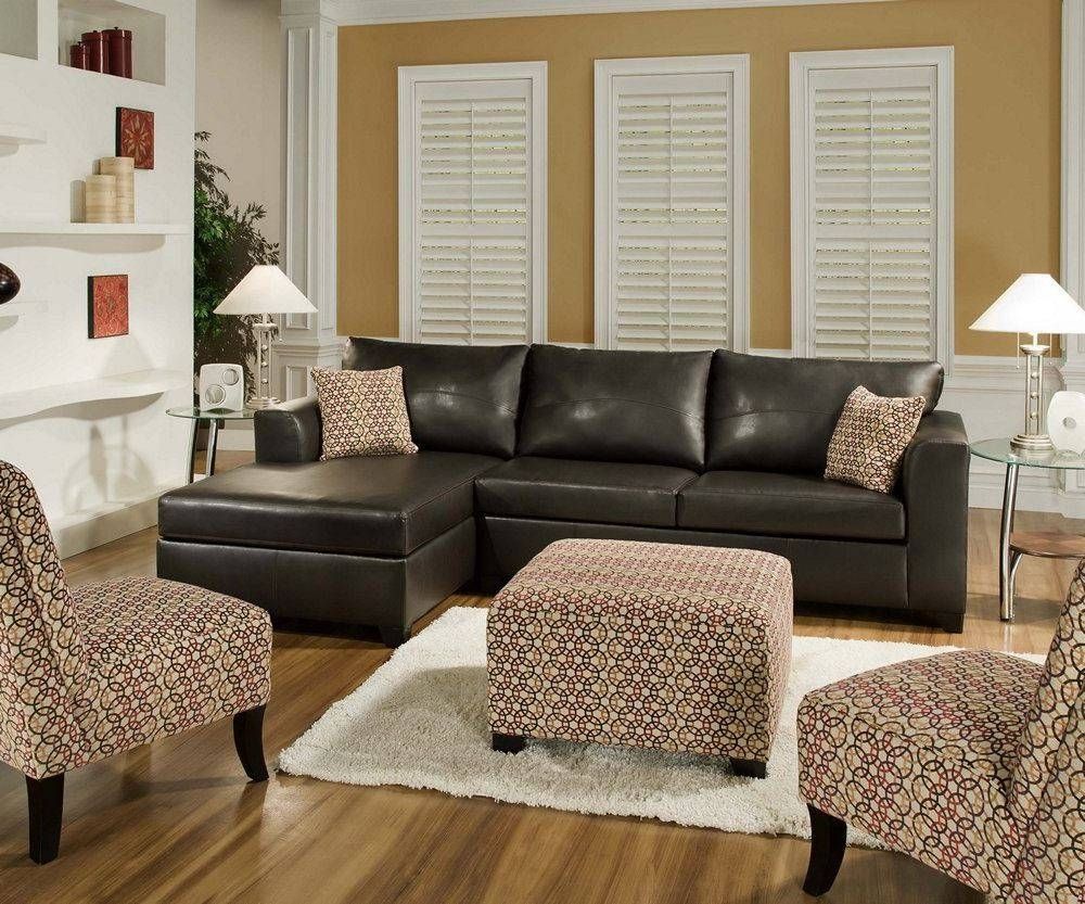 Simmons 6275 Urban Brown Leather Set Sectional Ottoman Chocolate In Simmons Chaise Sofa (View 25 of 25)