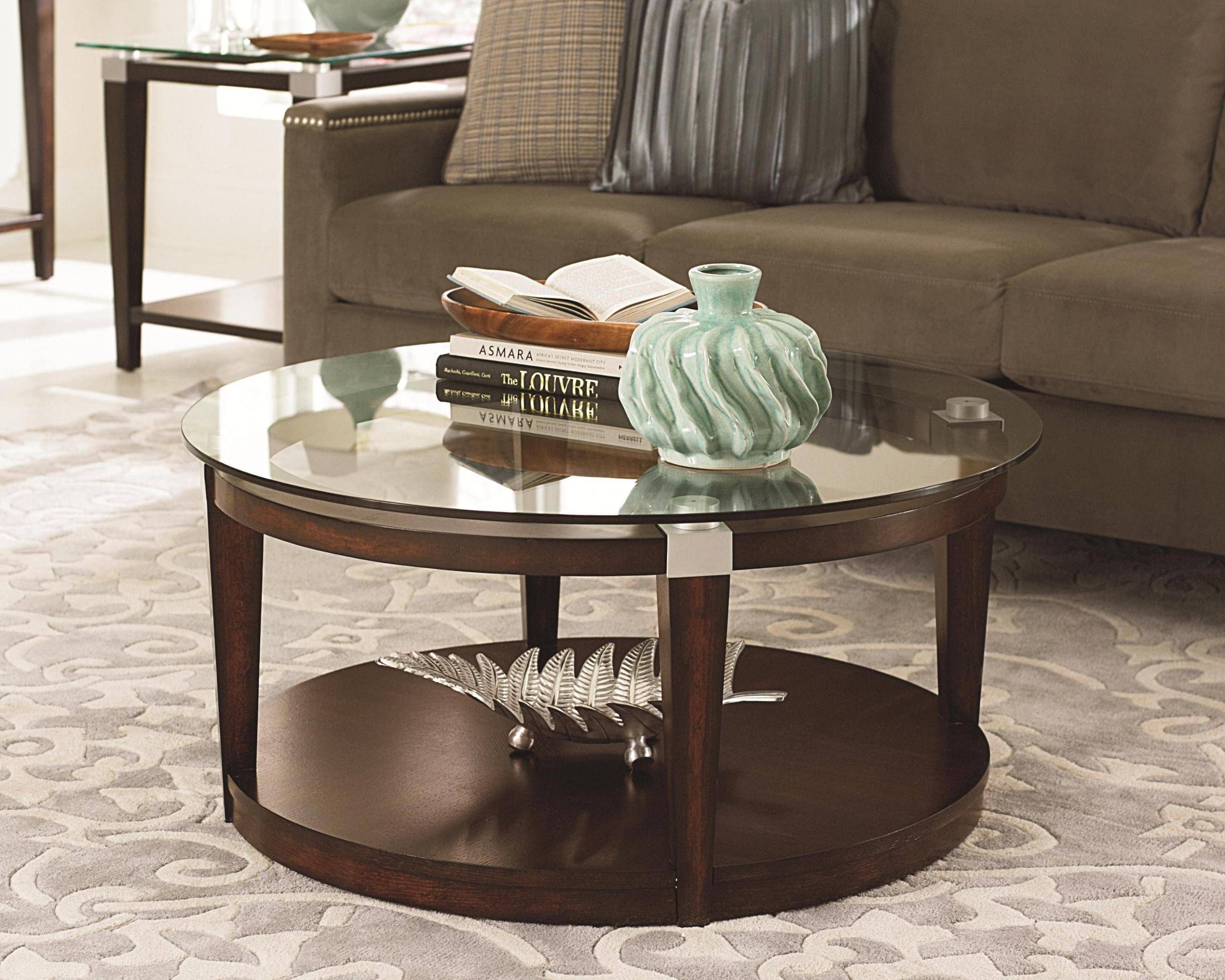 Small Circular Coffee Table Thick Round Glass Table Top, High With Small Round Coffee Tables (Photo 3 of 30)