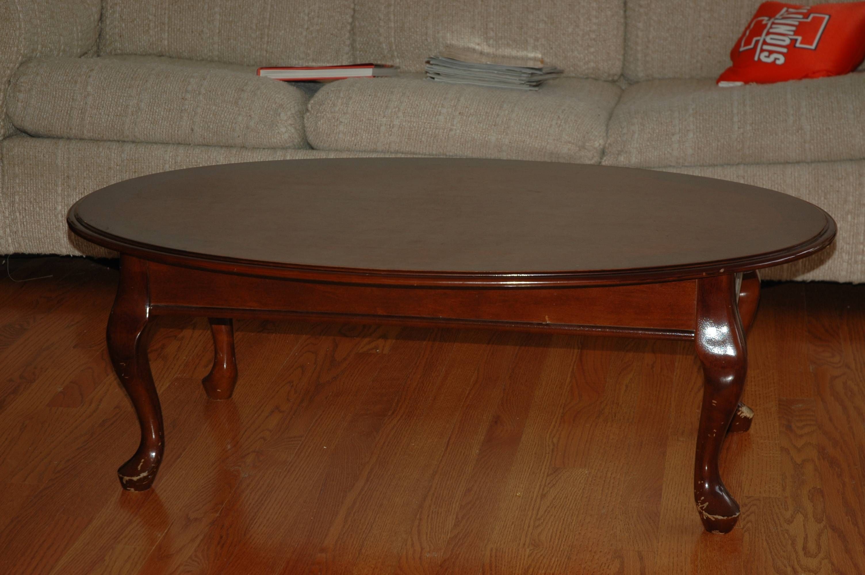 Small Round Cherry Coffee Table | Coffee Tables Decoration Inside Black Oval Coffee Tables (View 17 of 30)