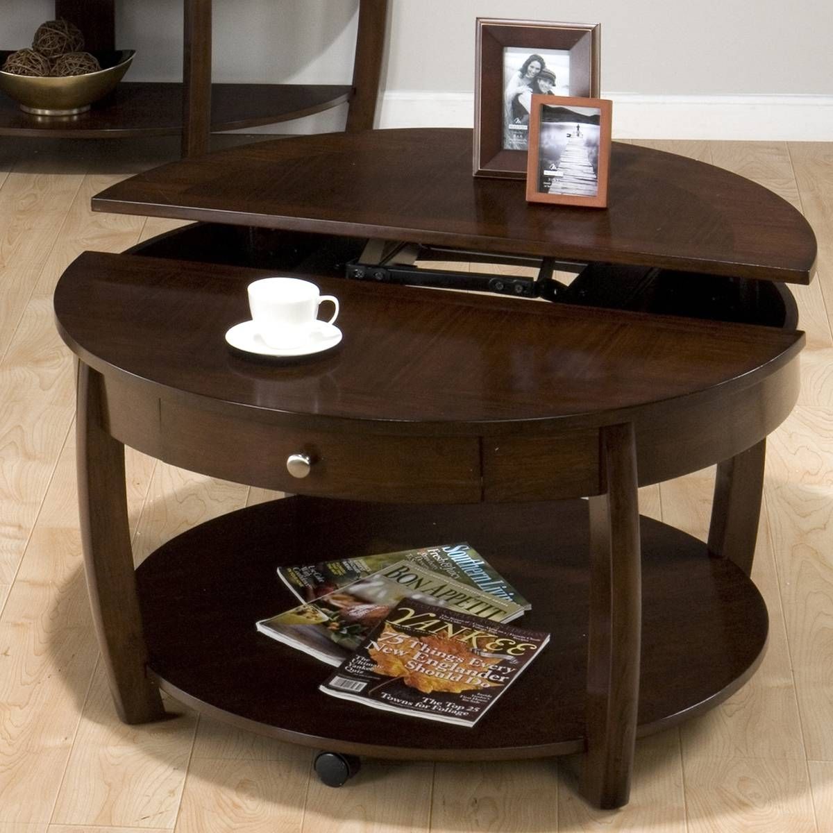 Small Round Coffee Table With Storage – Starrkingschool Intended For Small Coffee Tables With Drawer (View 14 of 30)