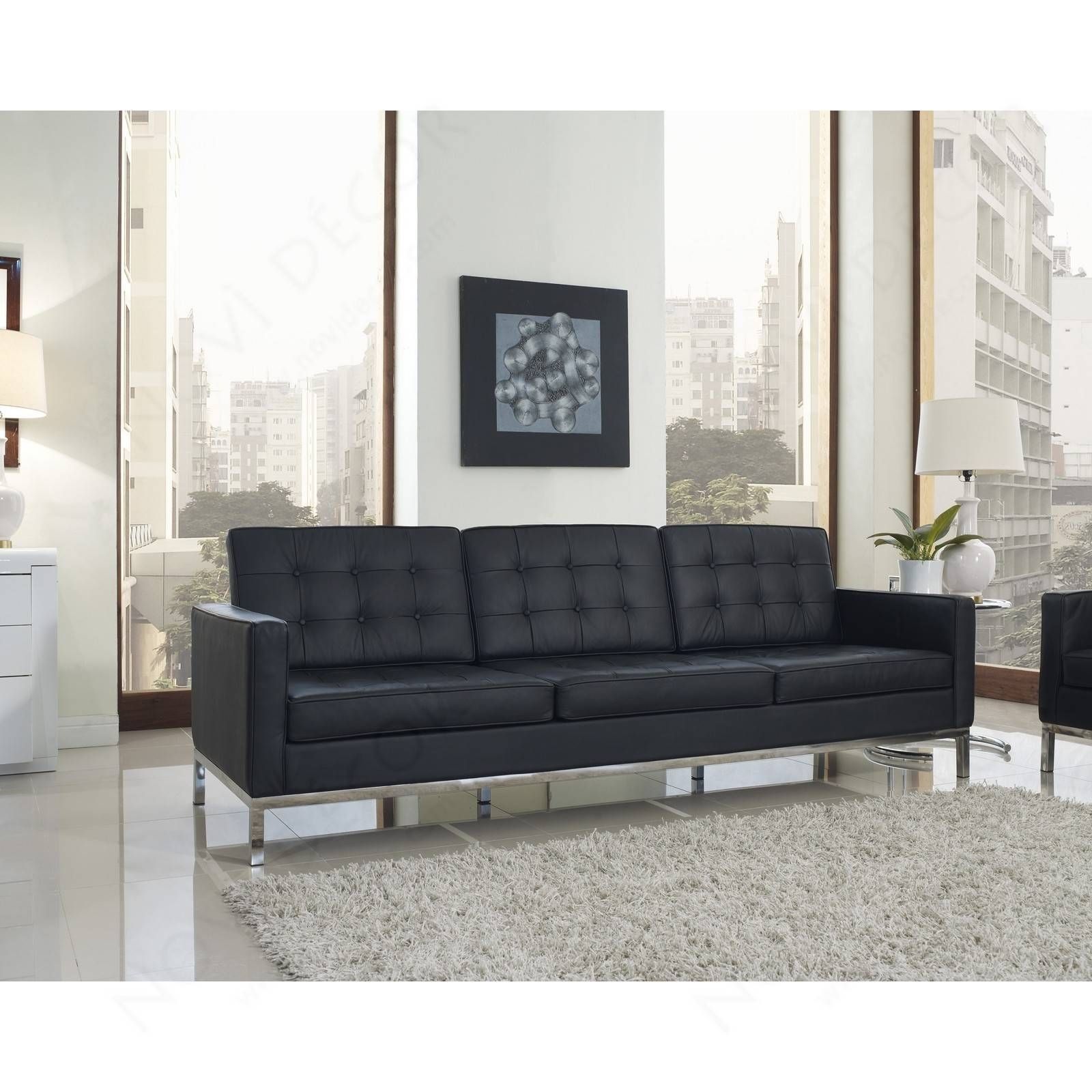 Sofas Center : Florence Knoll Sofa Leather And Chrome Plated Steel Inside Florence Knoll Leather Sofas (Photo 5 of 25)