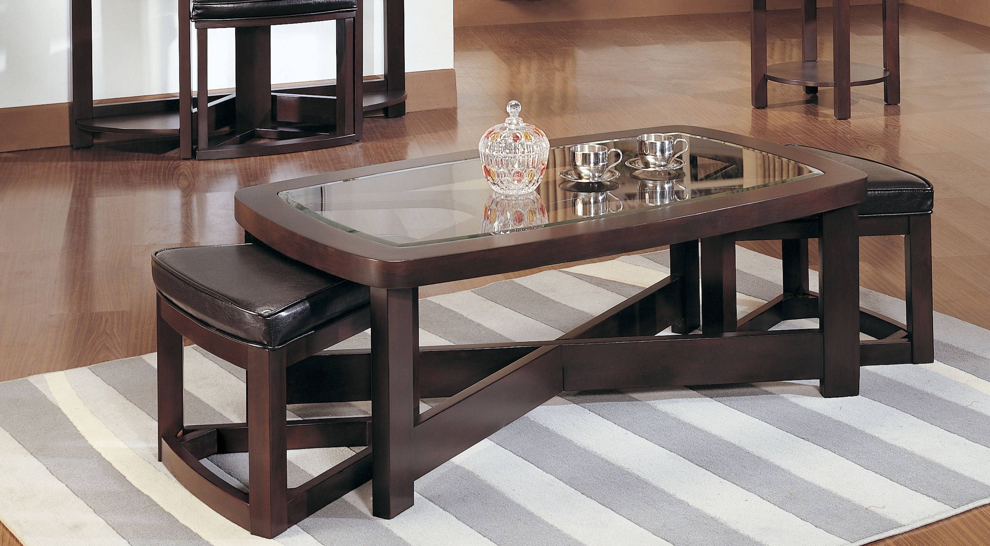 Sofas Center : Round Coffeeblesking The Edge Offble With Ottomans With Regard To Sofa Table With Chairs (Photo 27 of 30)