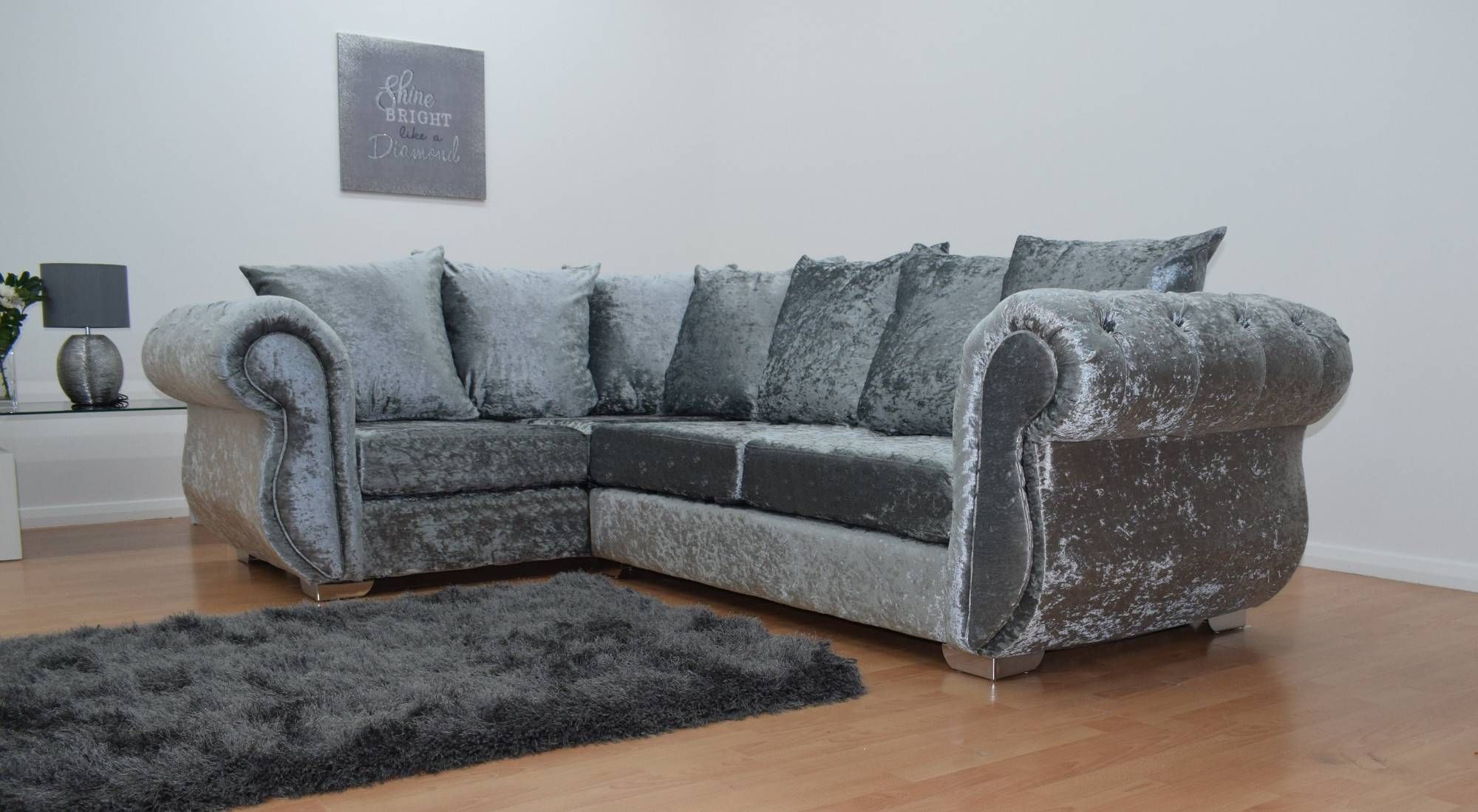 Sofas Center : Silver Velvet Sofa Crushed Corner Windsor Standard Within Windsor Sofas (Photo 30 of 30)