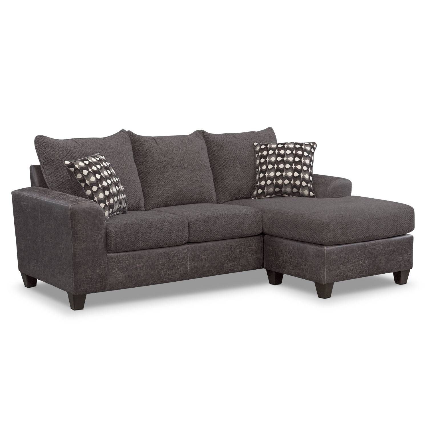 Sofas & Couches | Living Room Seating | Value City Furniture With Long Sectional Sofa With Chaise (Photo 21 of 30)