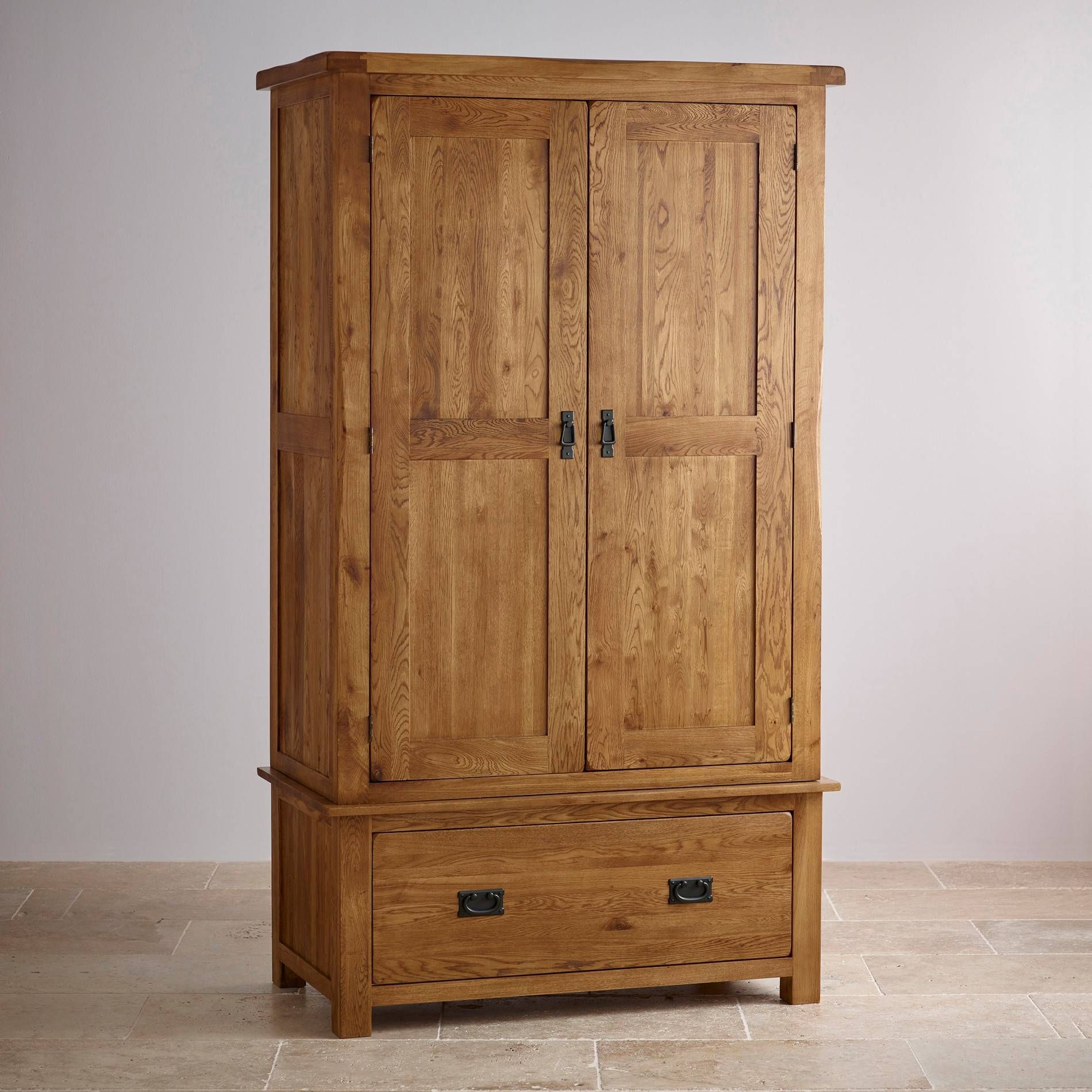 Solid Hardwood Wardrobes | Finance Available | Oak Furniture Land For Cheap Double Wardrobes (View 14 of 15)