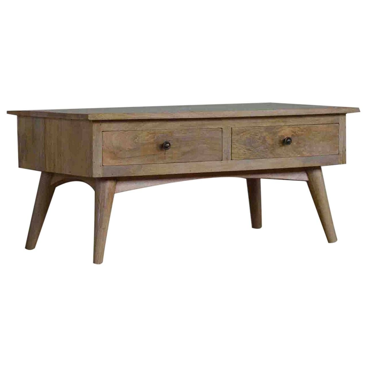 Solid Wood Coffee Table With 2 Drawers | Artisan Furniture | Pulse Regarding Solid Wood Coffee Tables (View 23 of 30)