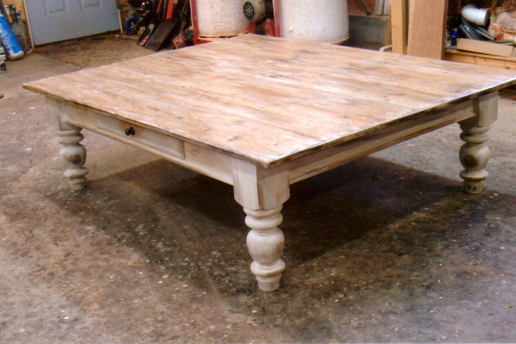 Square Coffee Tables. Modern Rustic Coffee Table And Oversized Inside Extra Large Rustic Coffee Tables (Photo 2 of 30)