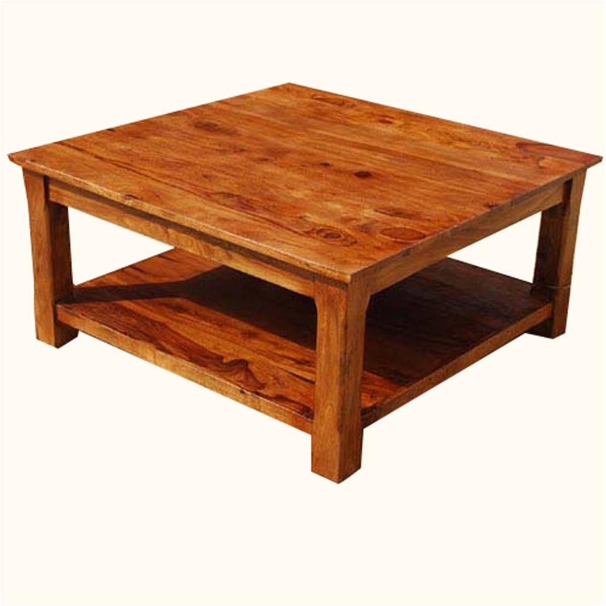 Square Wood Coffee Table For Natural Ambience Of Living Room Pertaining To Square Wooden Coffee Tables (View 9 of 30)