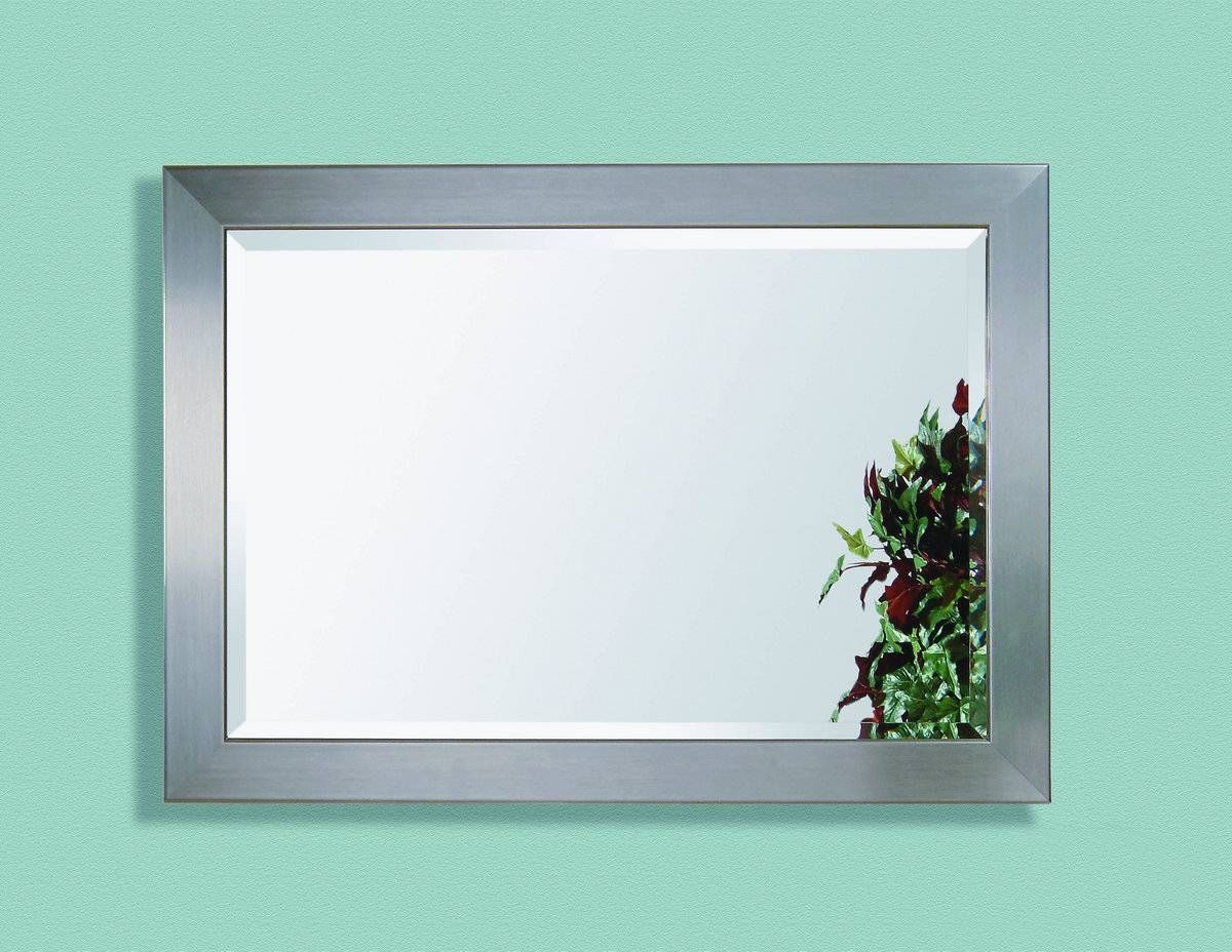 Stainless Wall Mirror (brushed Chrome Finish) – [63307 1814ec With Chrome Wall Mirrors (View 7 of 25)