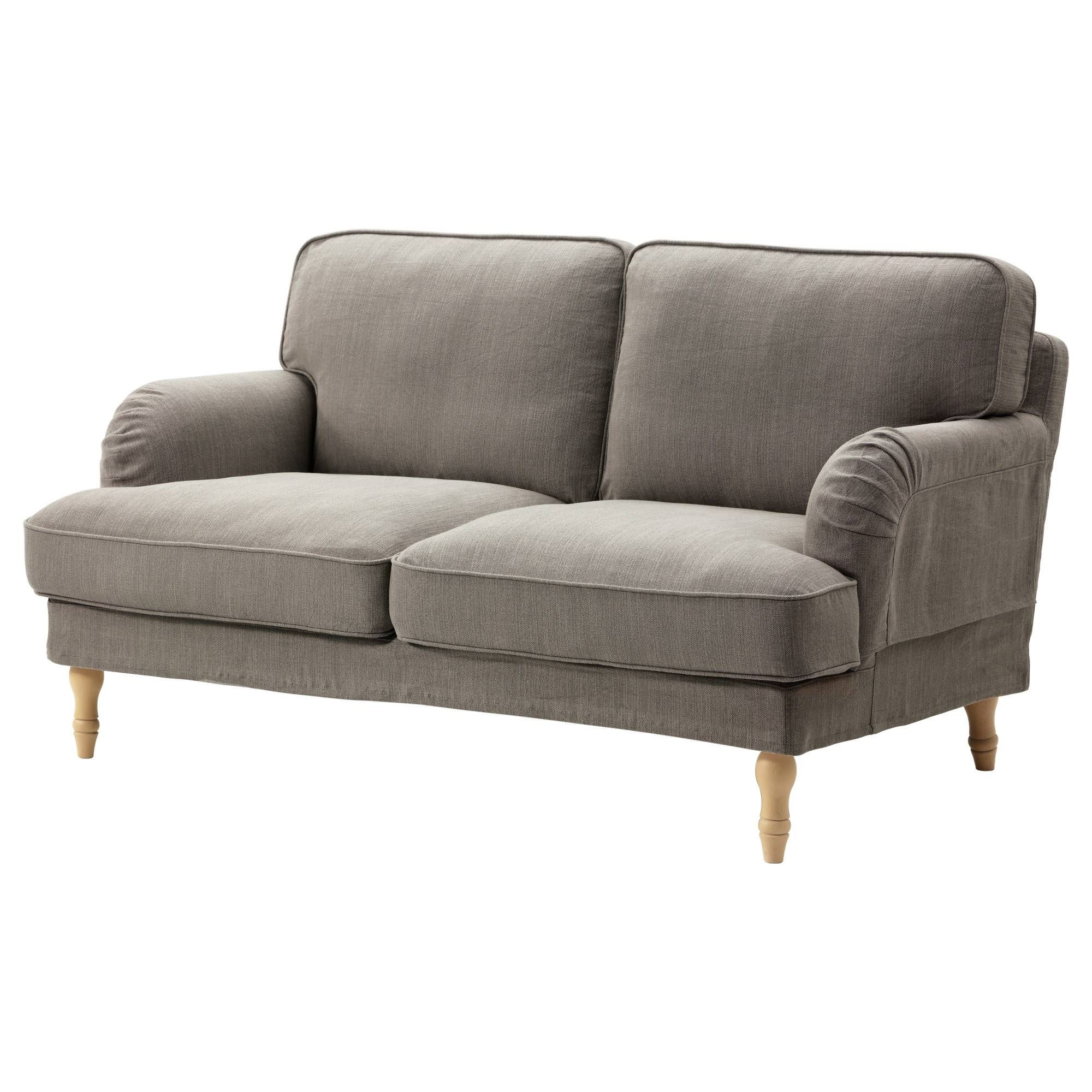 Stocksund Two Seat Sofa Nolhaga Grey Beige/light Brown/wood – Ikea Throughout Two Seater Chairs (View 23 of 30)