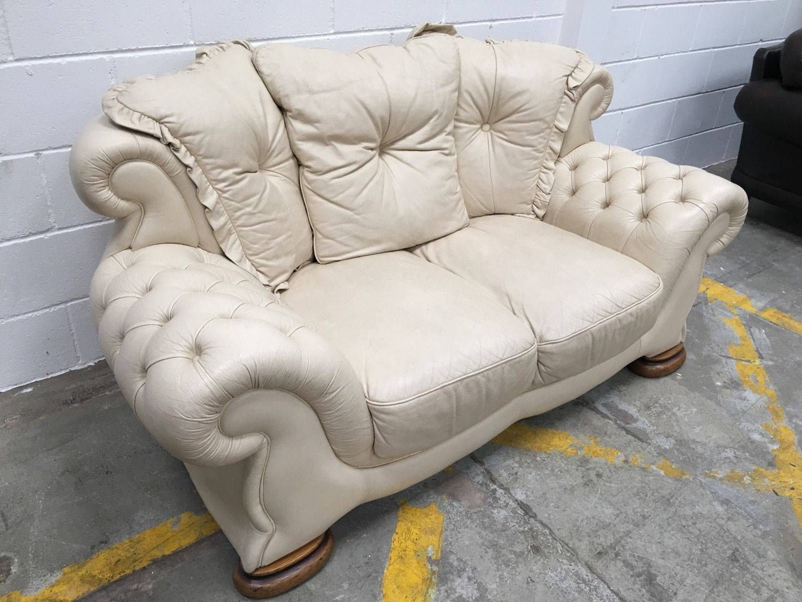 Storage Canterbury Leather Chesterfield Style 3 Seater Sofa Best Within Canterbury Leather Sofas (View 14 of 30)