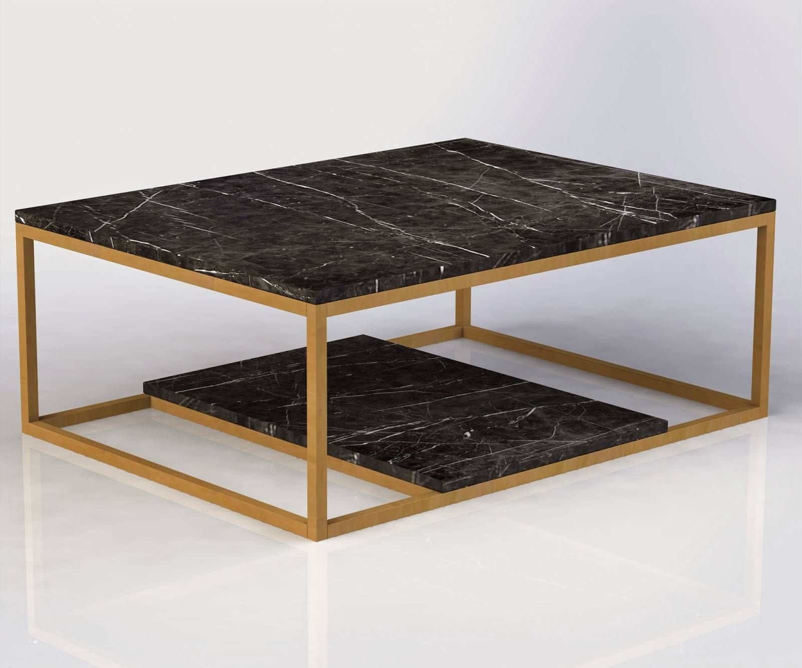 Stunning Black Marble Coffee Table With Diani Black Marble Coffee Throughout Black And Grey Marble Coffee Tables (View 8 of 30)
