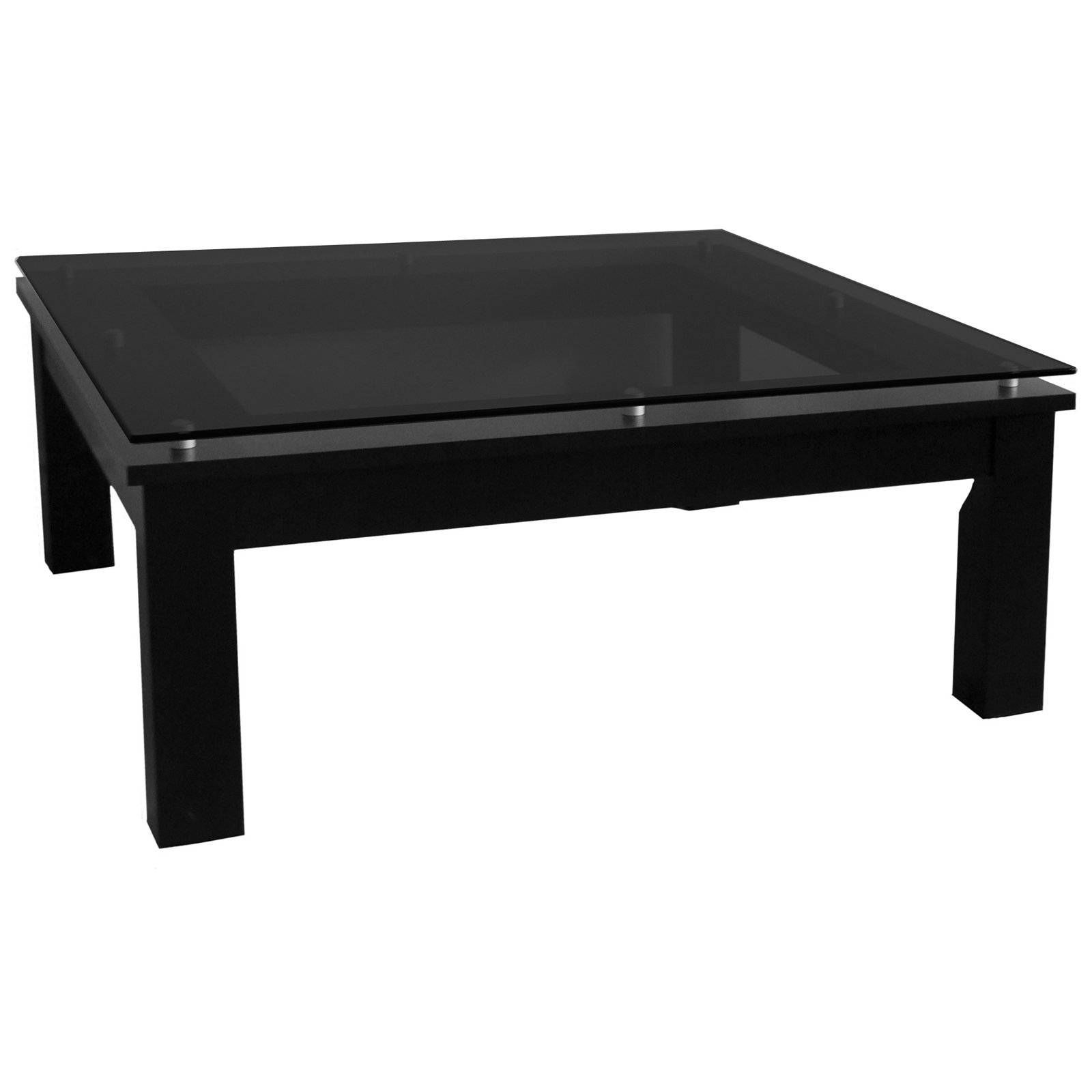 Stylish Extra Large Black Square Coffee Table For Living Room With In Dark Wood Coffee Tables With Glass Top (Photo 27 of 30)