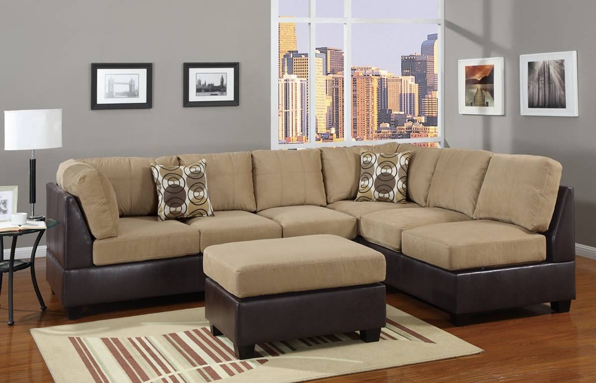 Featured Photo of  Best 25+ of Leather and Suede Sectional Sofa