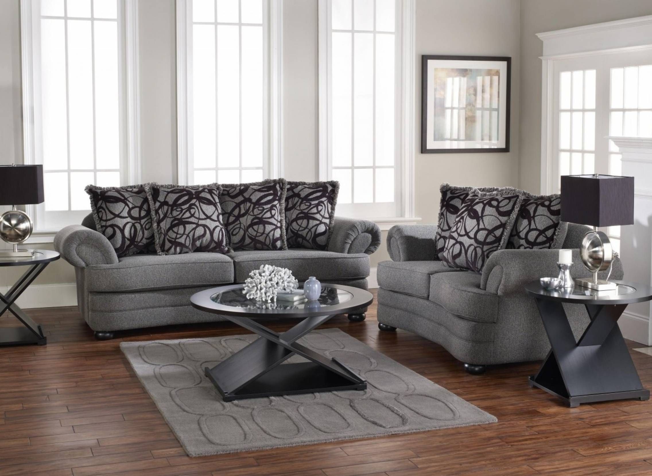 Superb Gray Living Room Sets Charming Design Elegant Furniture Regarding Grey Sofa Chairs (View 21 of 30)