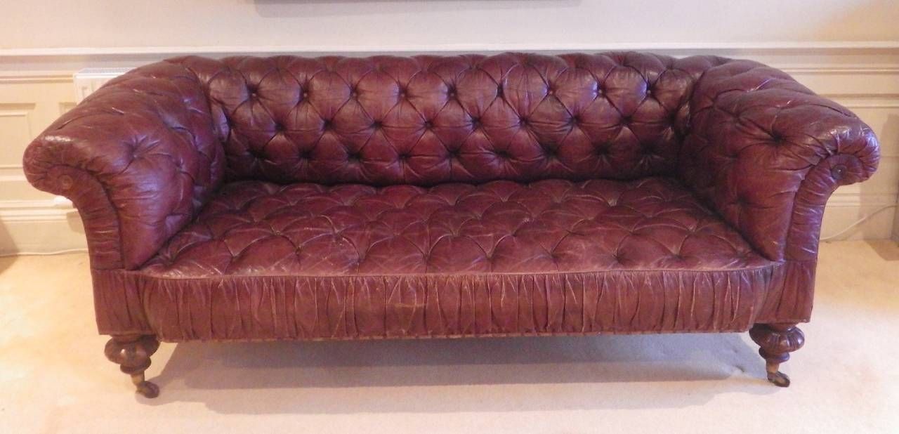 Superb Victorian Leather Sofa, Circa 1870 For Sale At 1stdibs In Victorian Leather Sofas (View 1 of 30)