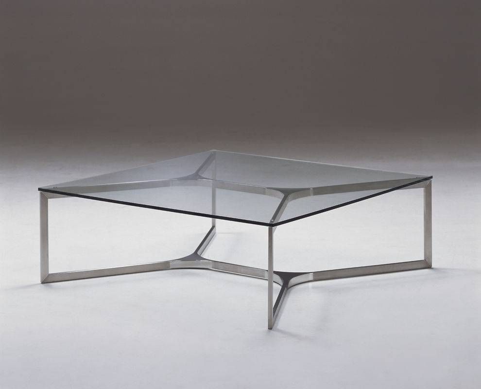 Table : Modern Square Glass Coffee Table Contemporary Compact In Modern Square Glass Coffee Tables (Photo 14 of 15)