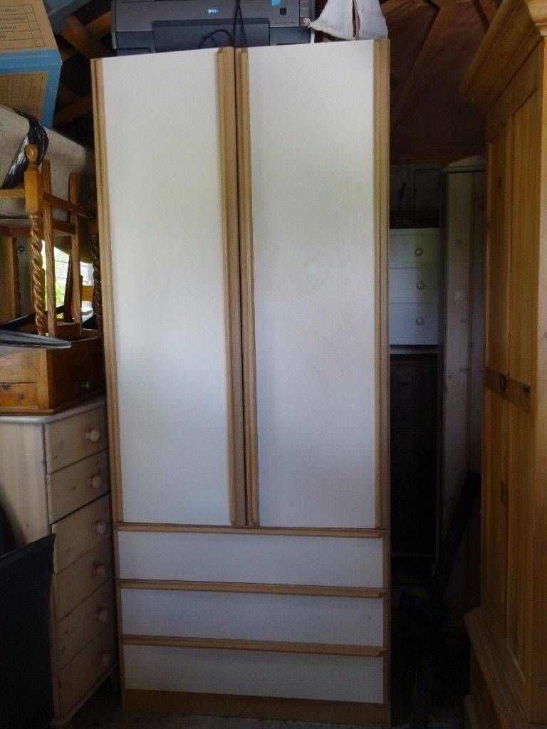 Tall Double Wardrobe With 3 Drawers, Shelf And Hanging Rail (View 11 of 30)