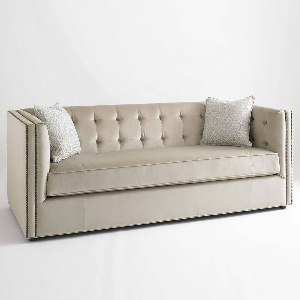 Taupe Contemporary Sofa | Bassett Home Furnishings In Bassett Sofa Bed (View 20 of 30)