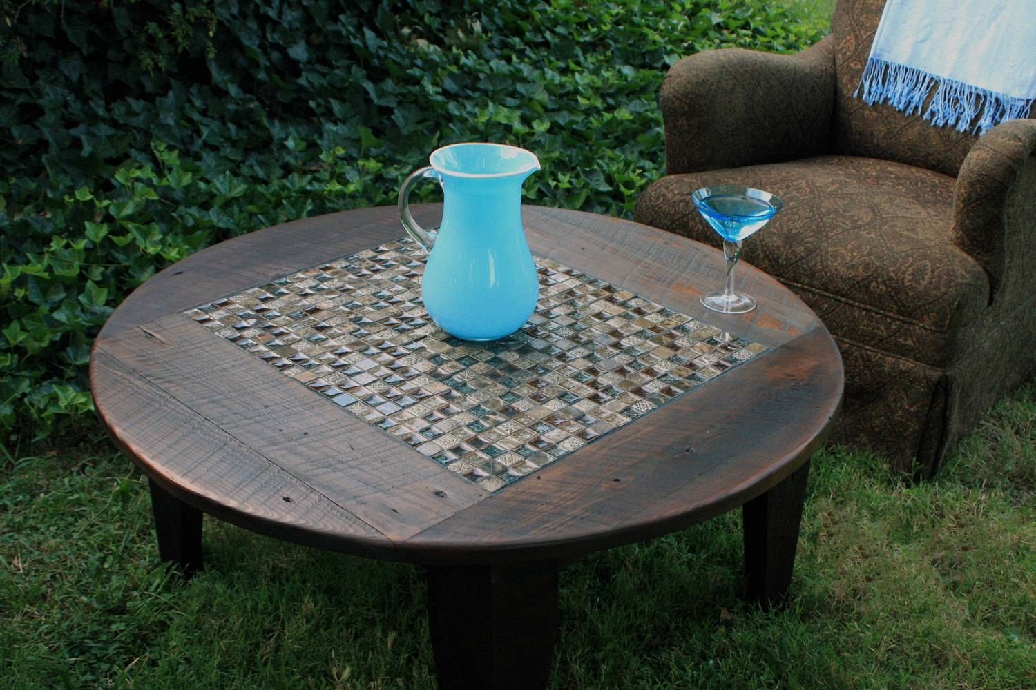 The Great Inspiring Mosaic Coffee Table – Blue Mosaic Coffee Table In Round Slate Top Coffee Tables (View 22 of 30)