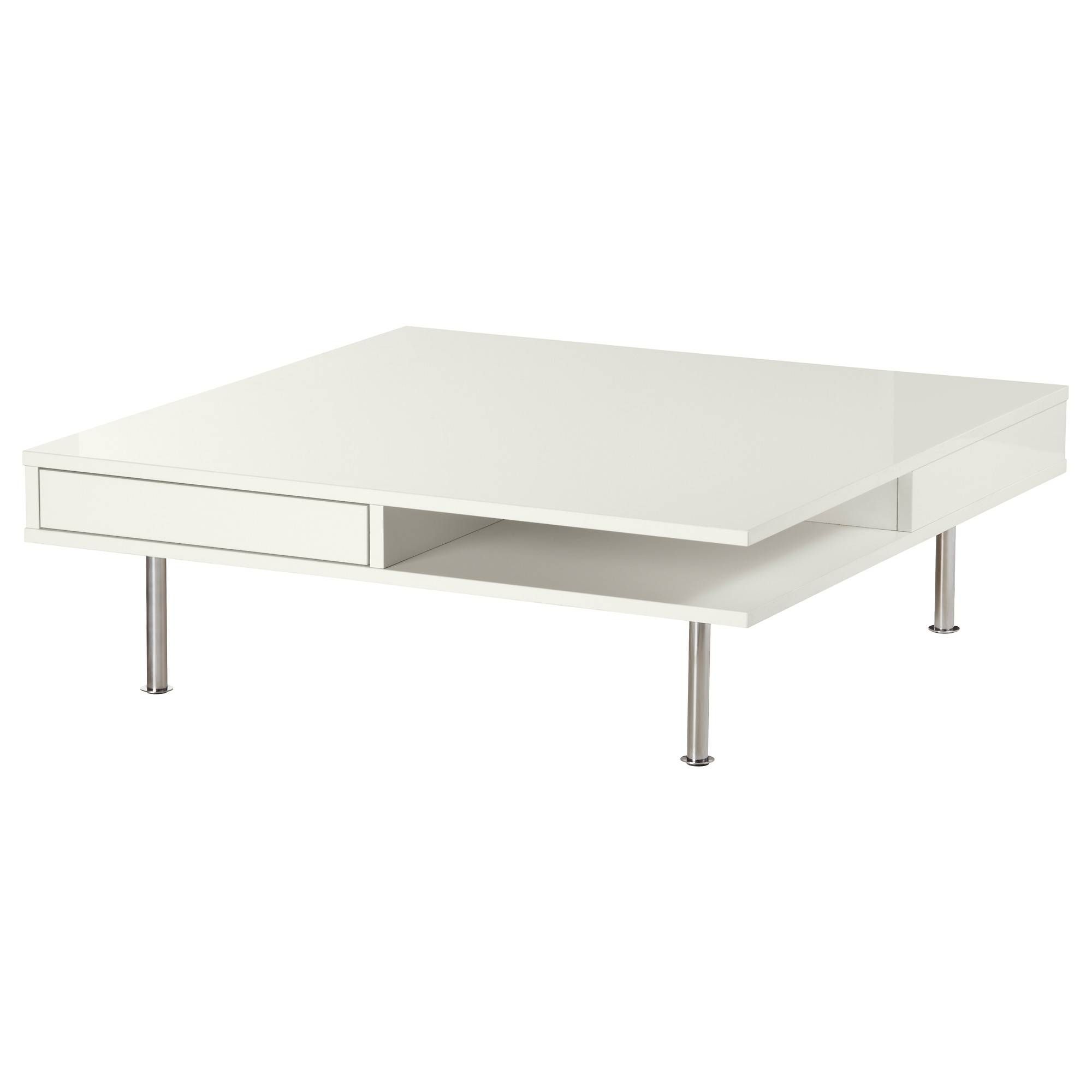 Tofteryd Coffee Table High Gloss White 95x95 Cm – Ikea Throughout White And Black Coffee Tables (Photo 28 of 30)