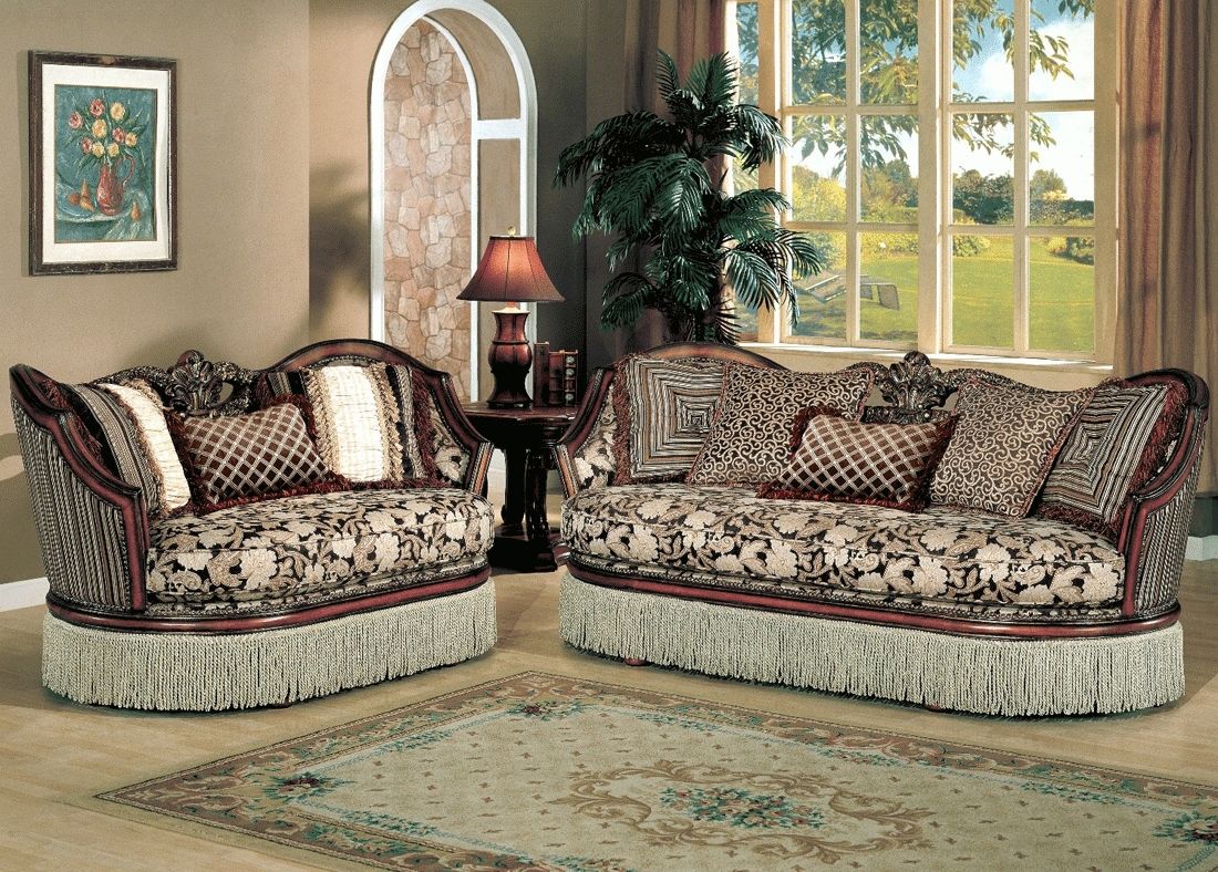 Traditional Fabric Sofa Set Y90 | Traditional Sofas Pertaining To Traditional Fabric Sofas (Photo 1 of 30)