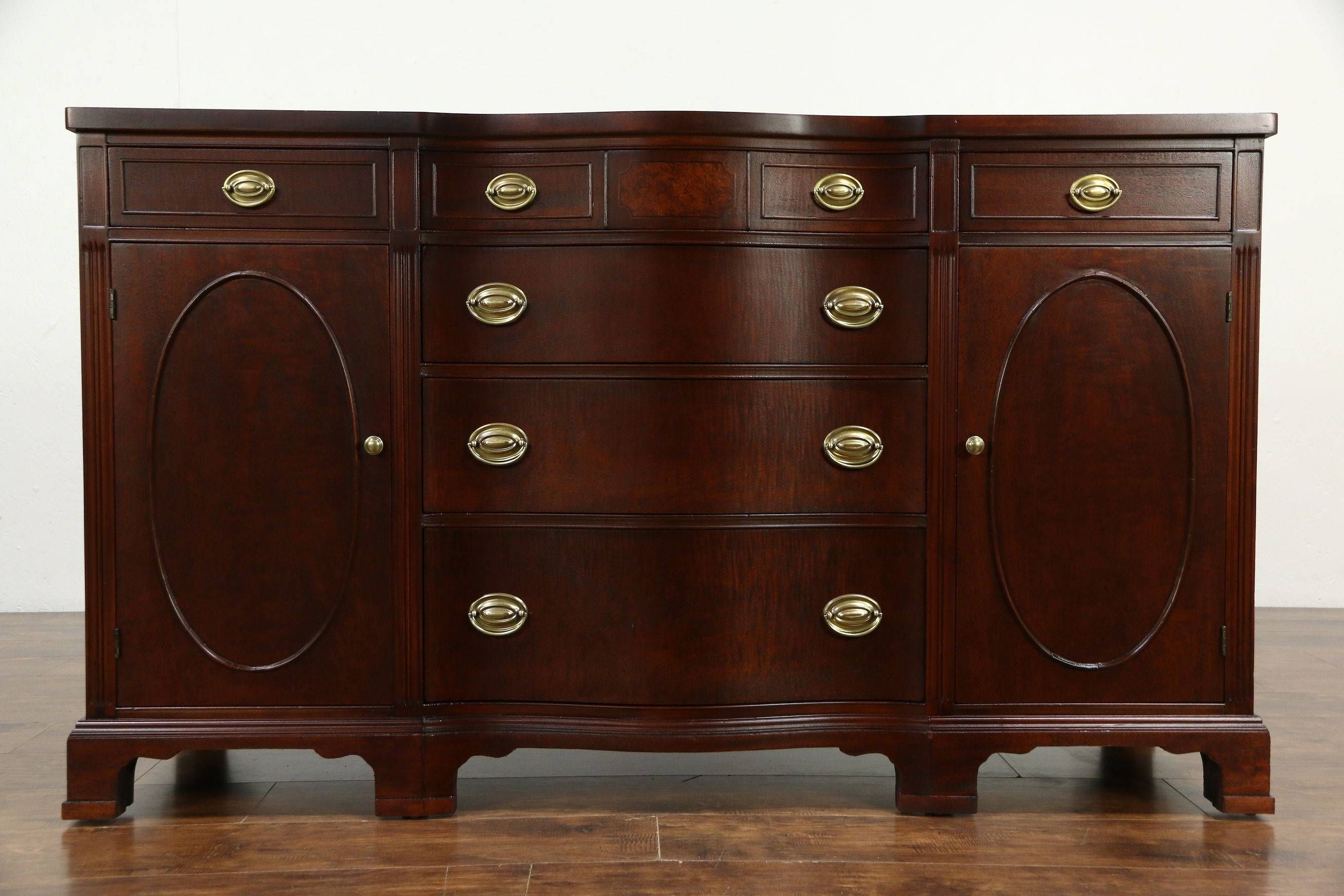 Traditional Mahogany 1950 Vintage Sideboard, Server Or Buffet Intended For Traditional Sideboards (Photo 6 of 30)
