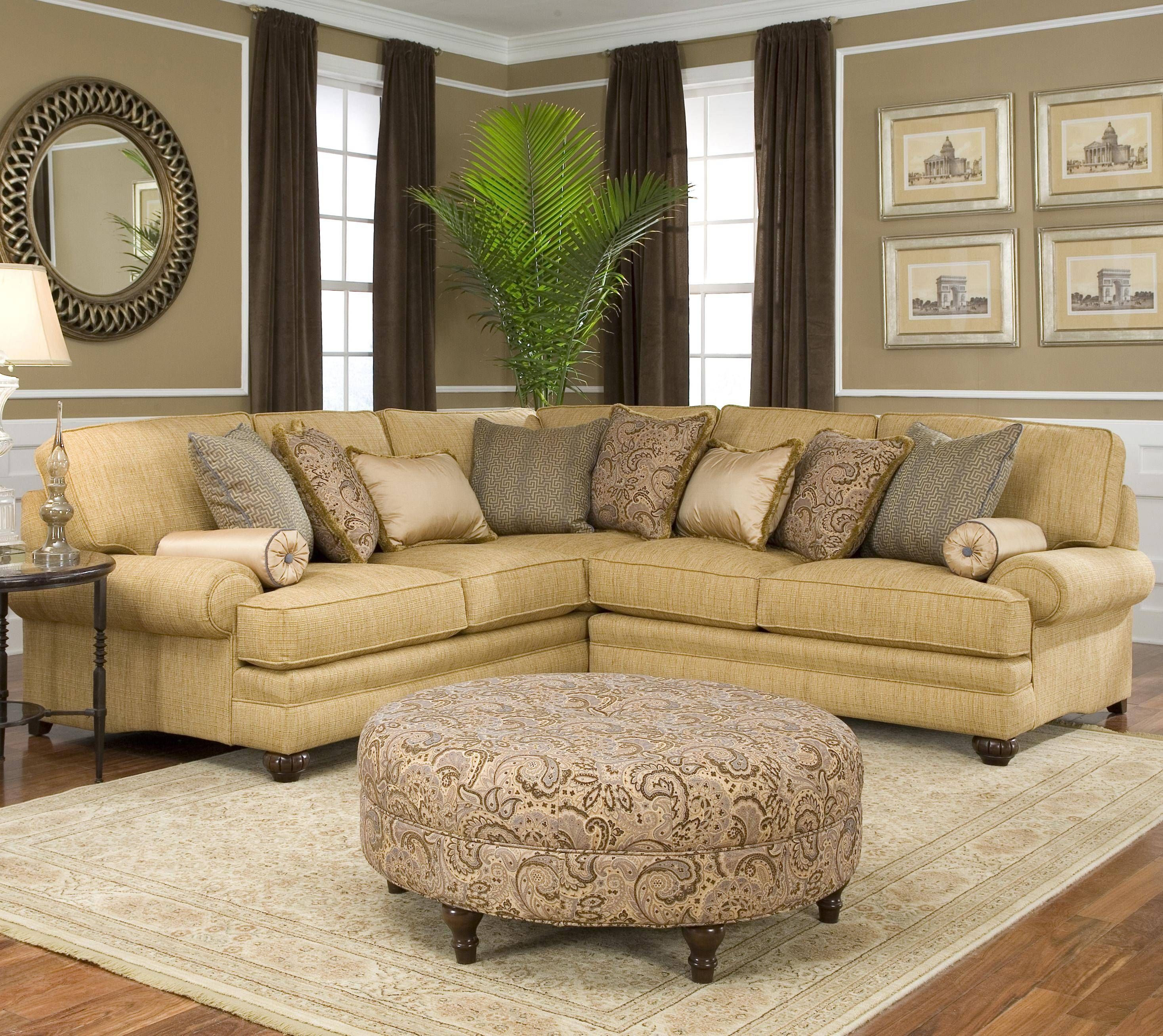 Traditional Styled Corner Sectional Sofasmith Brothers | Wolf For Traditional Sectional Sofas (Photo 1 of 25)