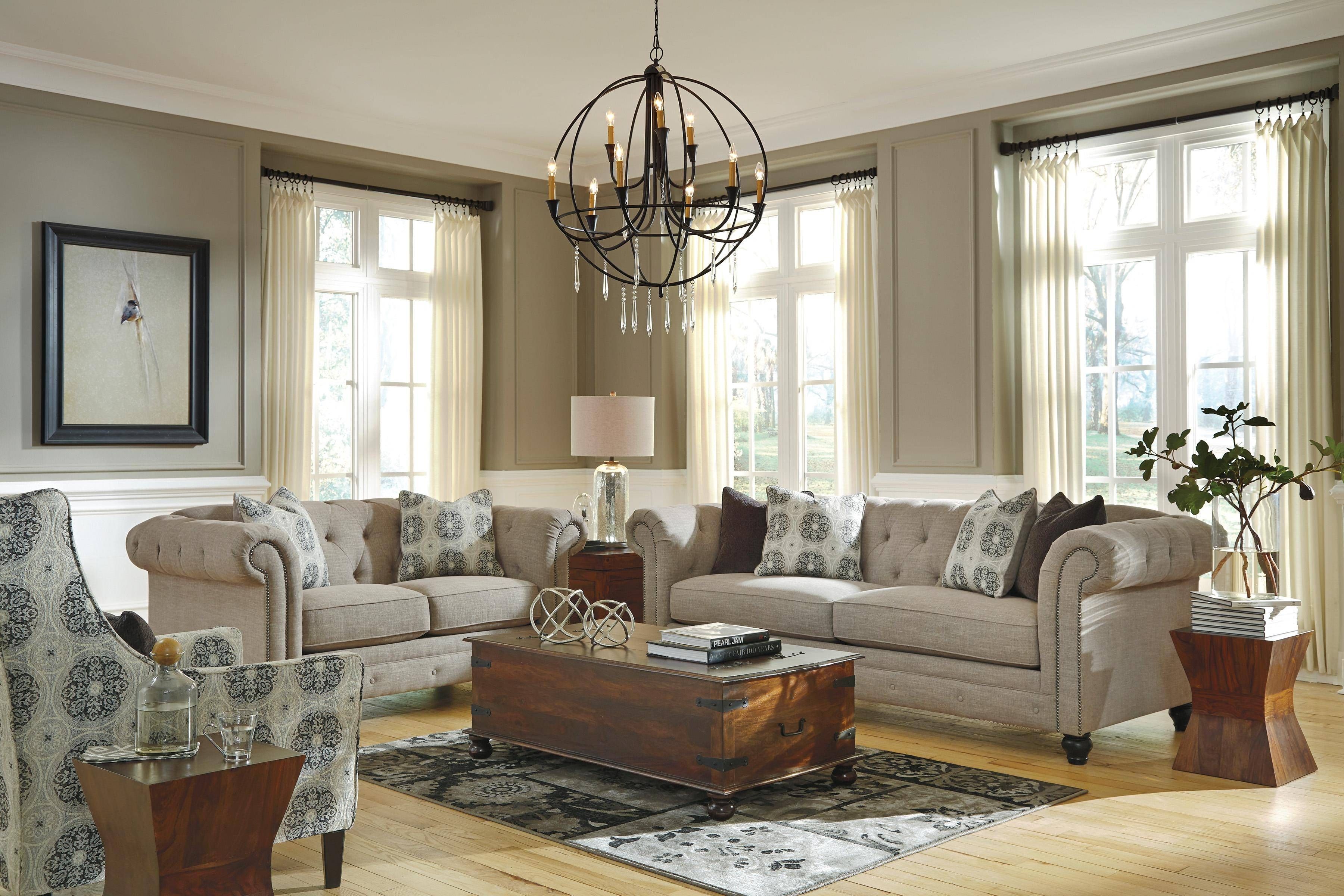 Transitional Accent Chair With Wing Back And Accent Pillow Intended For Sofa And Accent Chair Set (View 13 of 30)