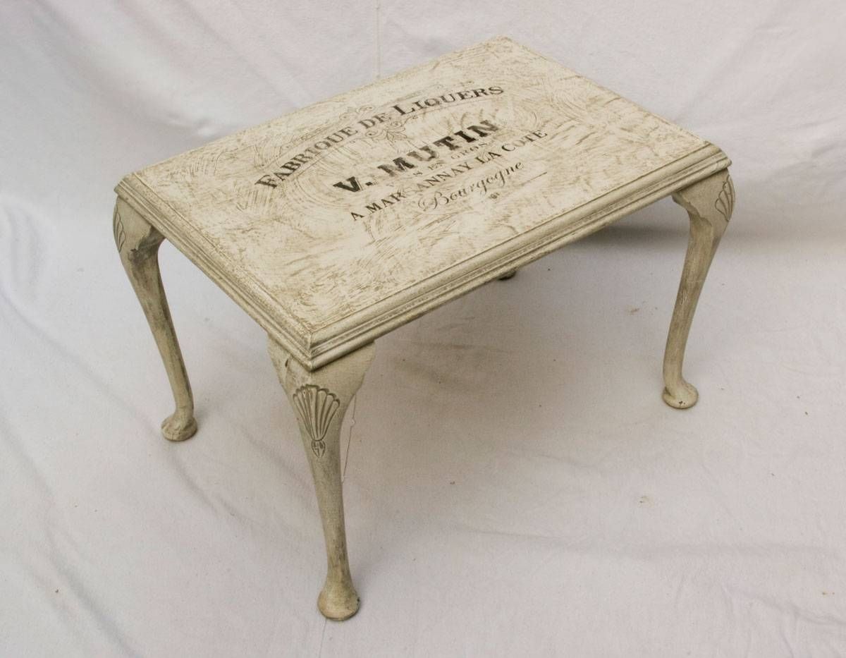 Treasury Item Shabby Chic Coffee Table French Cottage Scalloped With Regard To French White Coffee Tables (View 25 of 30)
