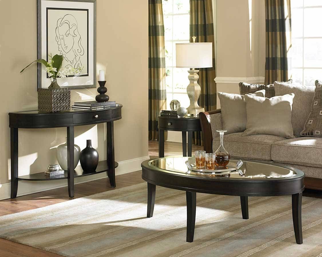 Trendy And Modern Glass Oval Coffee Table With Black Oval Coffee Tables (View 27 of 30)