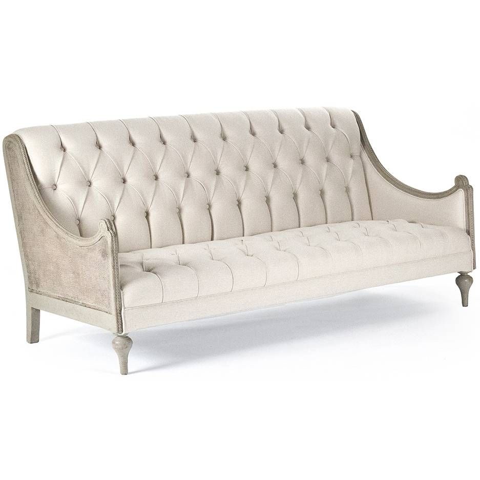 Tufted French Salon Sofa – Vintage French Style Intended For French Style Sofas (Photo 21 of 25)