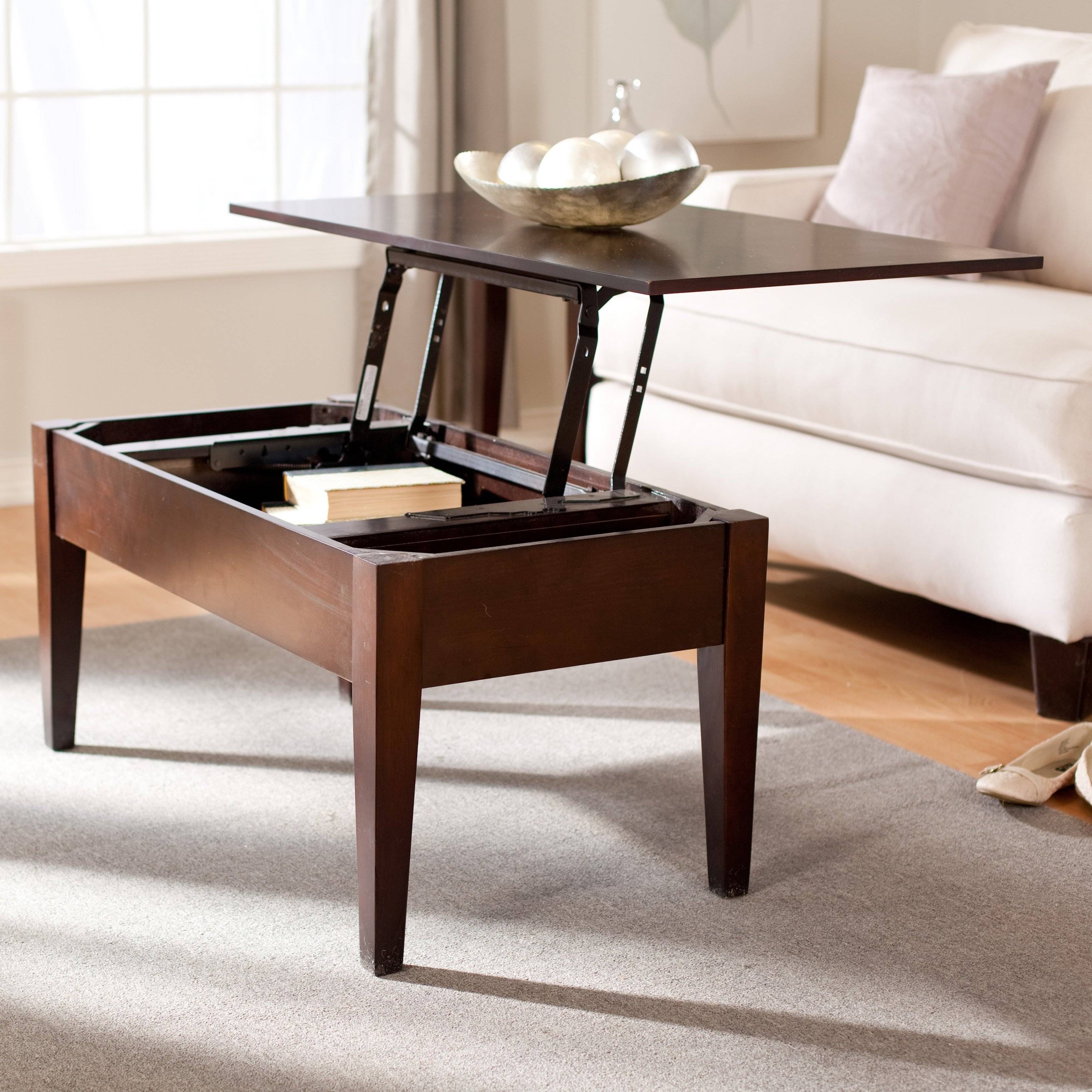 Turner Lift Top Coffee Table – Espresso | Hayneedle In Coffee Table With Raised Top (View 3 of 30)