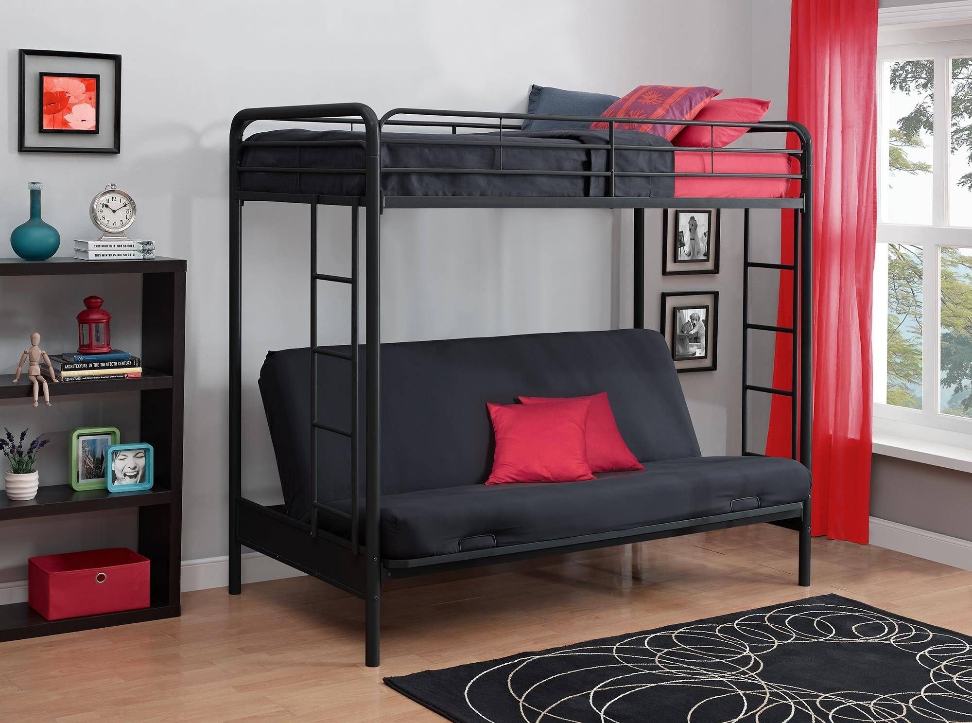 Twin Over Futon Bunk Bed – Youtube With Sofa Bunk Beds (View 23 of 30)