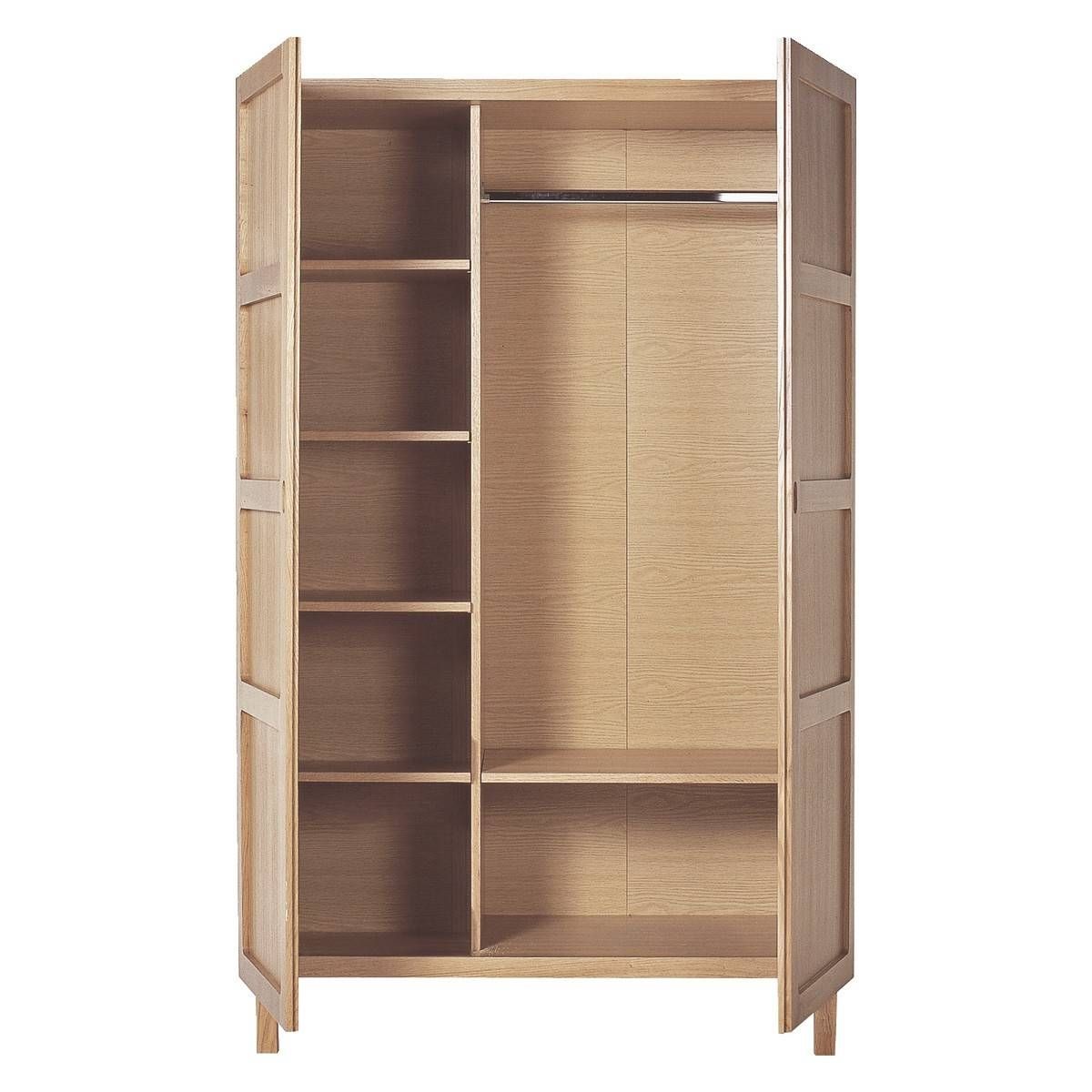 Two Door Wardrobe With Shelves | Hallway Furniture Ideas Intended For Wardrobe With Shelves And Drawers (View 10 of 30)