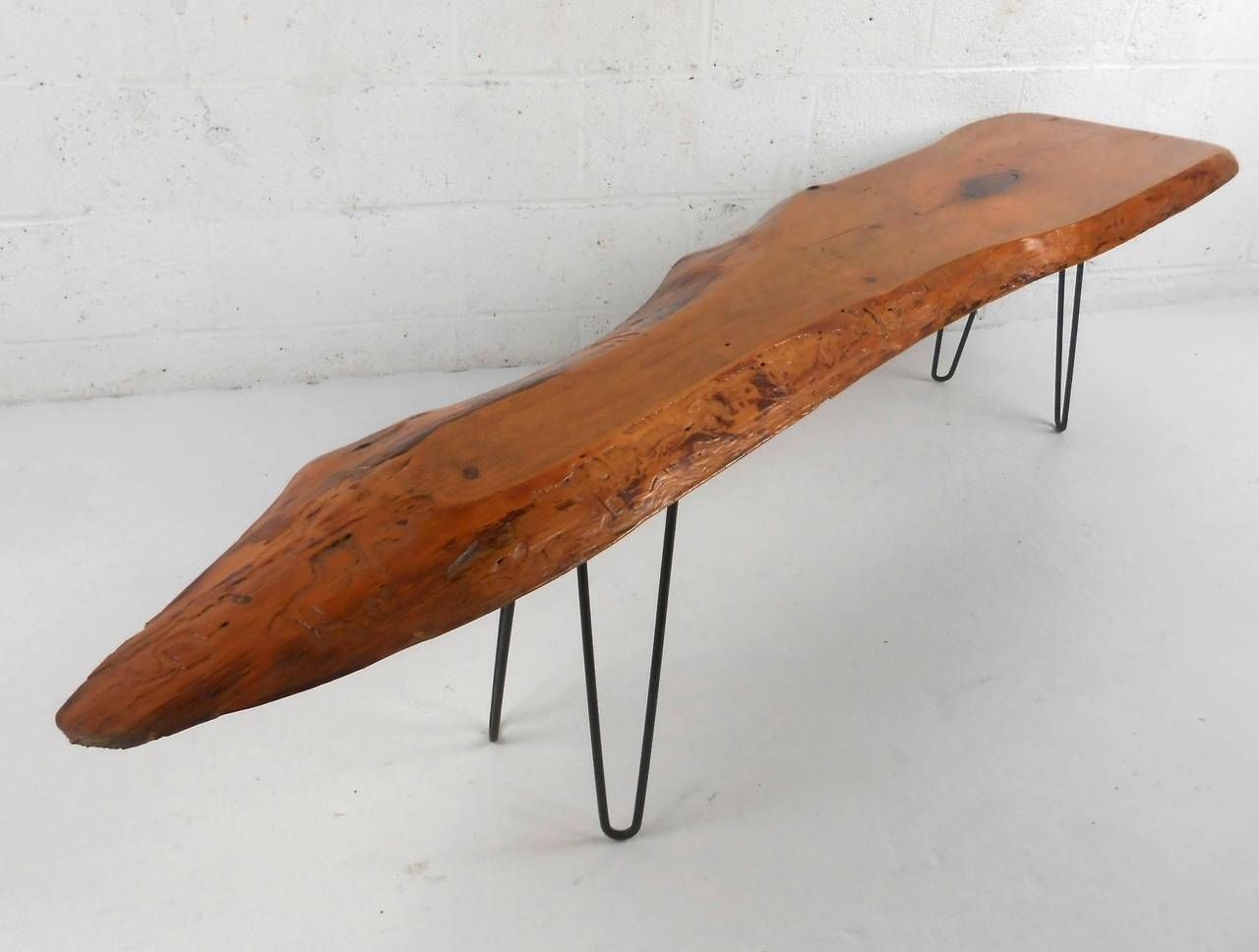 Unique Mid Century Modern Free Form Tree Slab Coffee Table For Inside Free Form Coffee Tables (View 24 of 30)