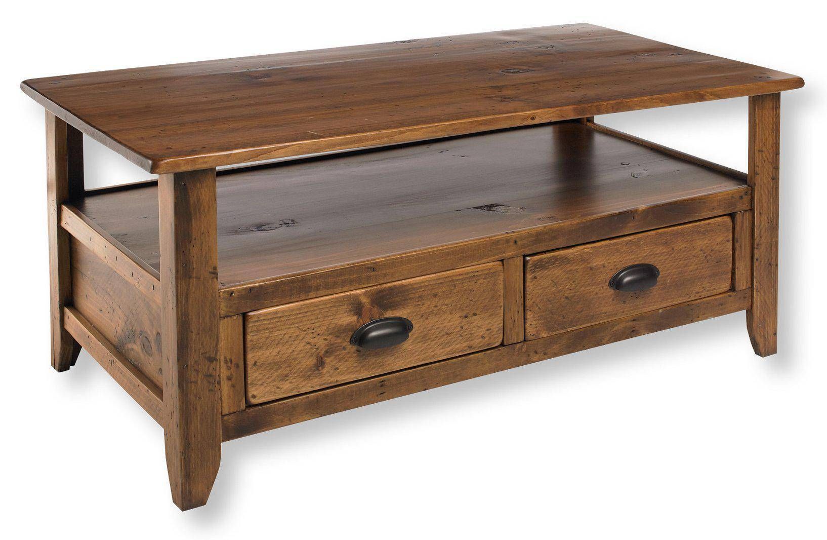 Unique Rustic Wood Coffee Table – Rustic Accent Tables, Rustic Throughout Wooden Storage Coffee Tables (View 6 of 30)