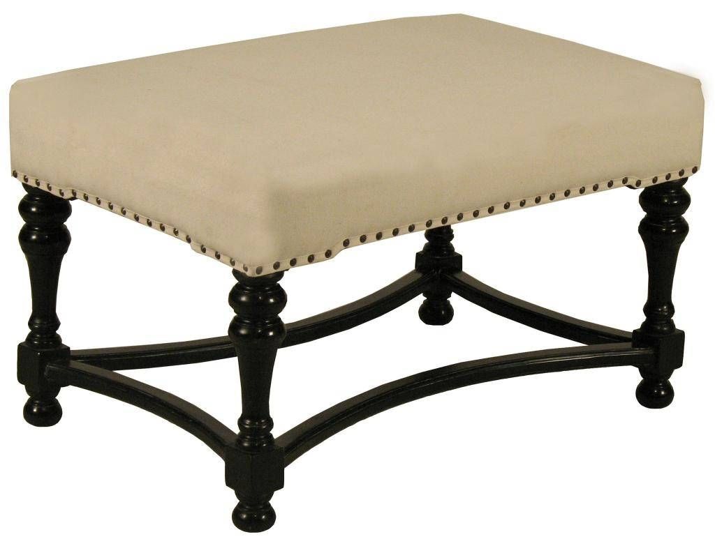 Upholstered Black Footstool For Sale At 1stdibs Throughout Upholstered Footstools (View 5 of 30)