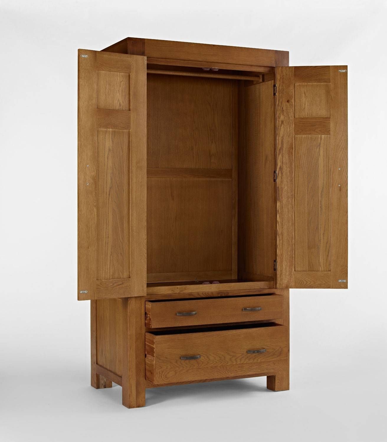 Valencia Rustic Oak Single Wardrobe | Hampshire Furniture Within Small Single Wardrobes (Photo 1 of 15)
