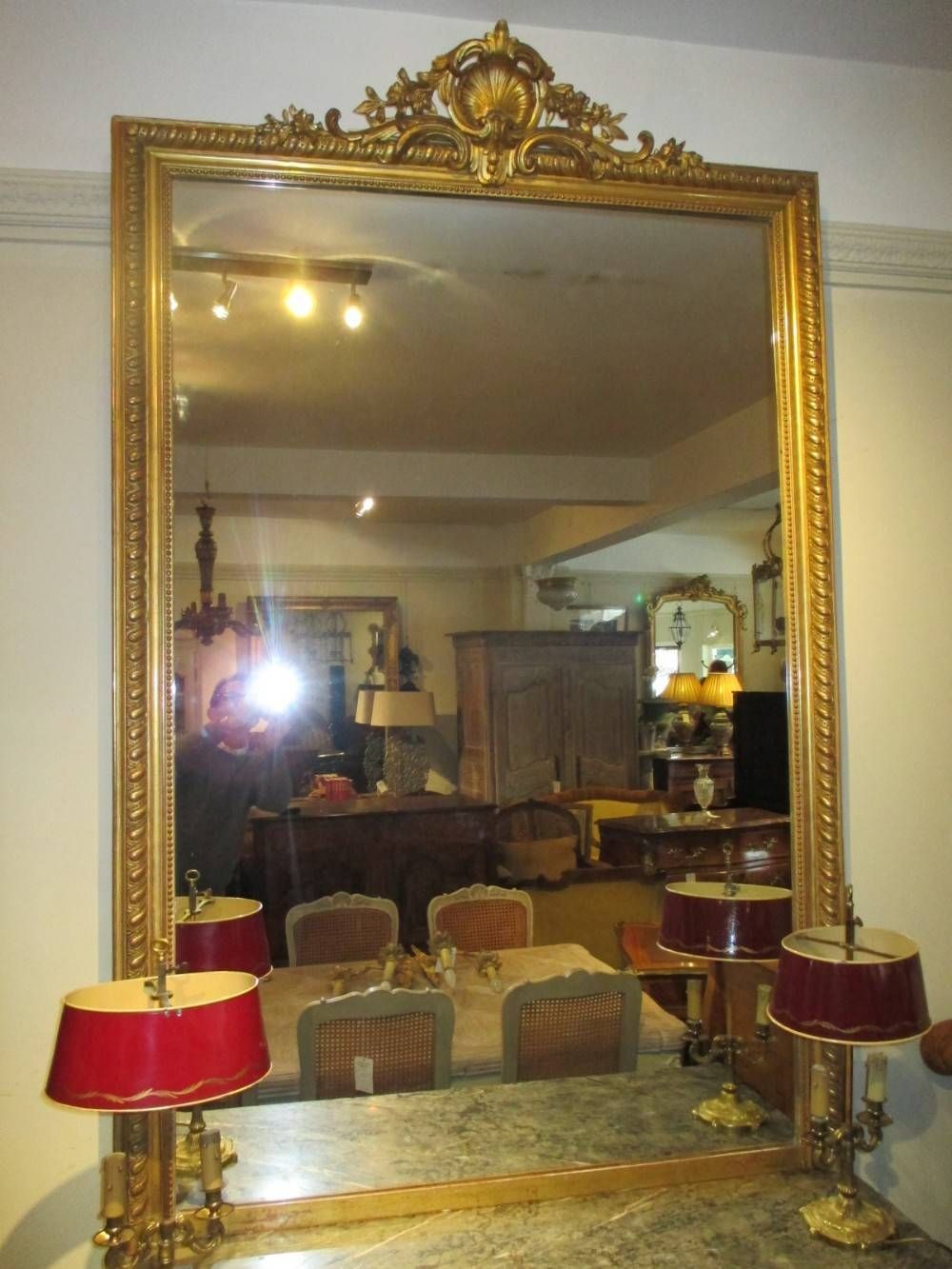 Very Large French Gilt Mirror | 352446 | Sellingantiques.co (View 6 of 25)