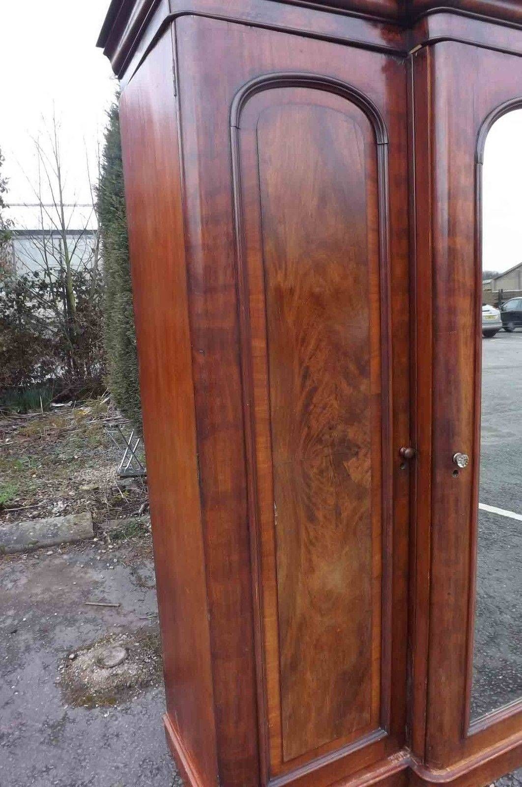 Victorian Mahogany Breakfront Wardrobe For Sale | Antiques With Regard To Victorian Wardrobes For Sale (View 9 of 15)