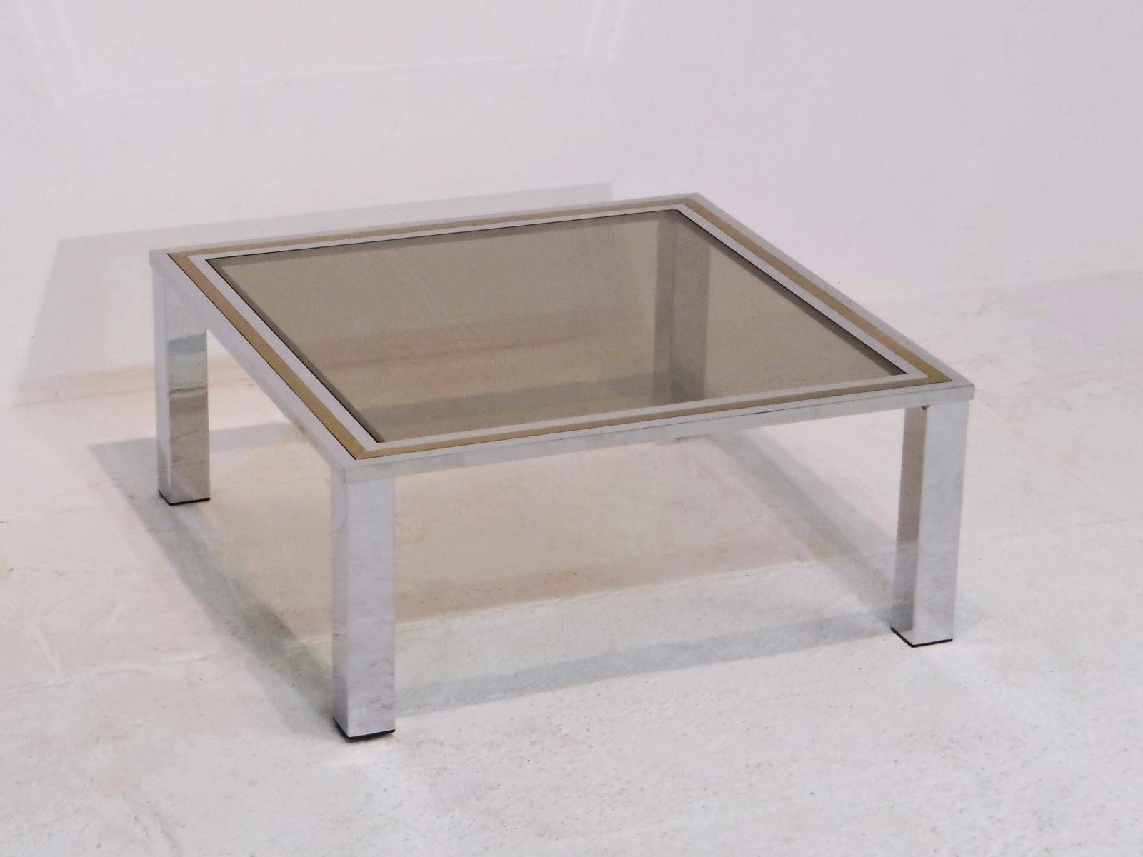 Vintage Coffee Table With Smoked Glass Top For Sale At Pamono Intended For Retro Smoked Glass Coffee Tables (View 17 of 30)